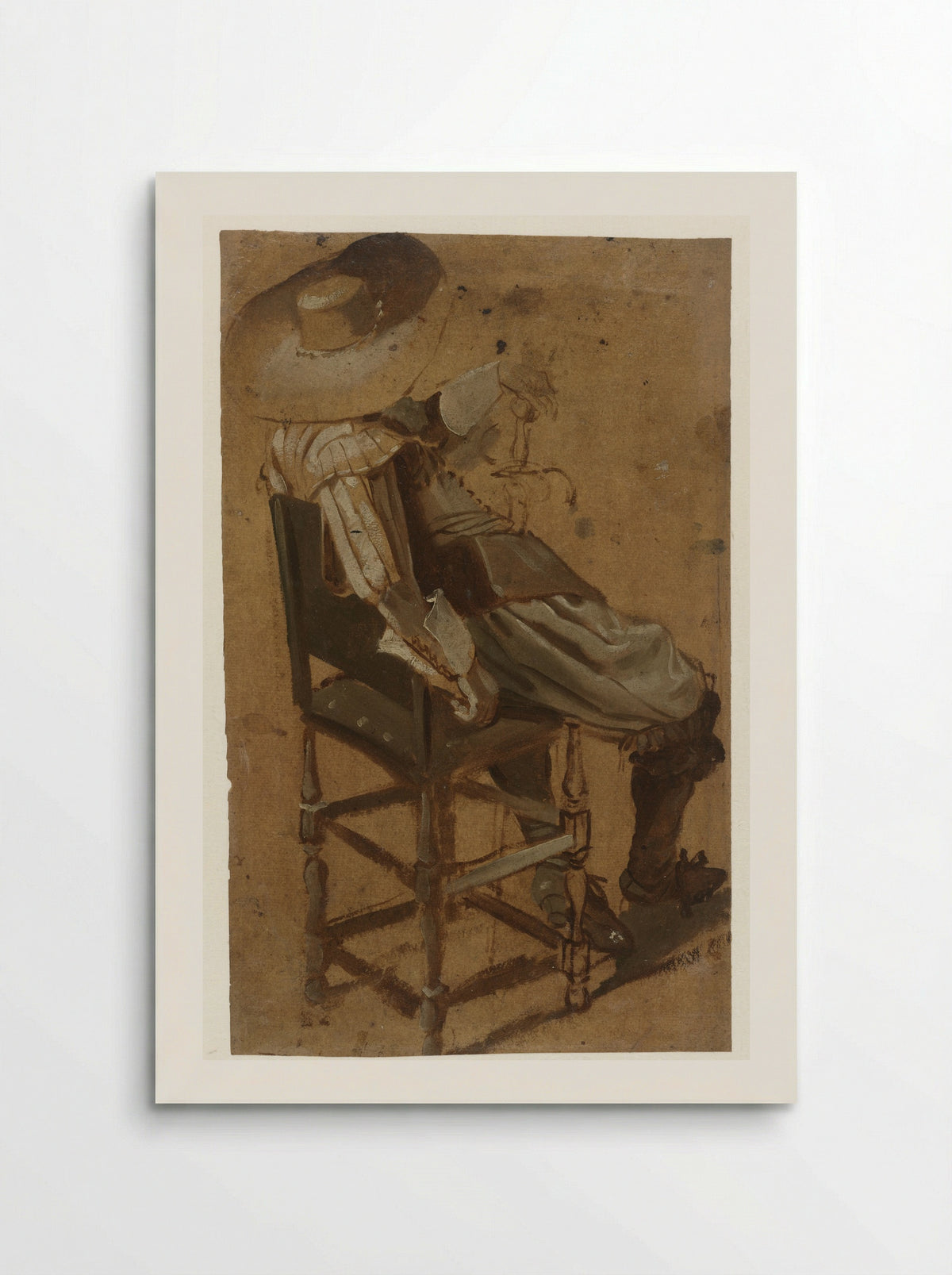 Zittende man met zwaard - Dirck Hals - Poster