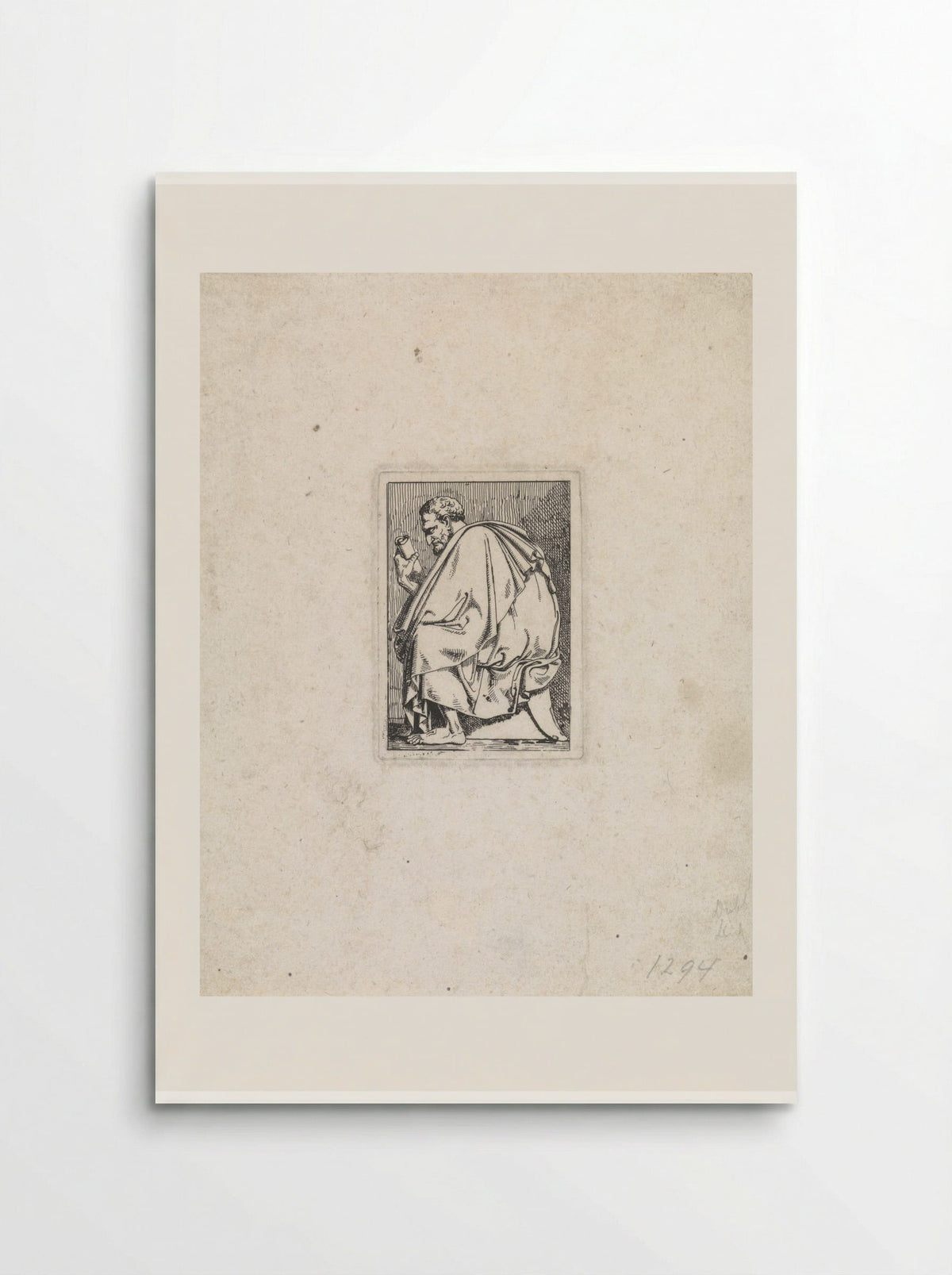 Zittende wijsgeer - David Pièrre Giottino Humbert de Superville - Poster