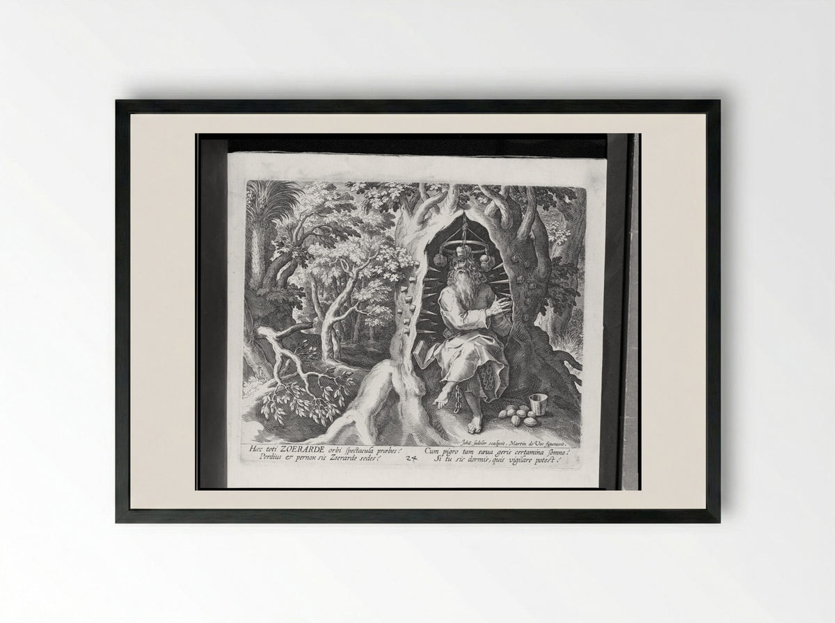 Zoerarde - Johann Sadeler I - Framed Print Black