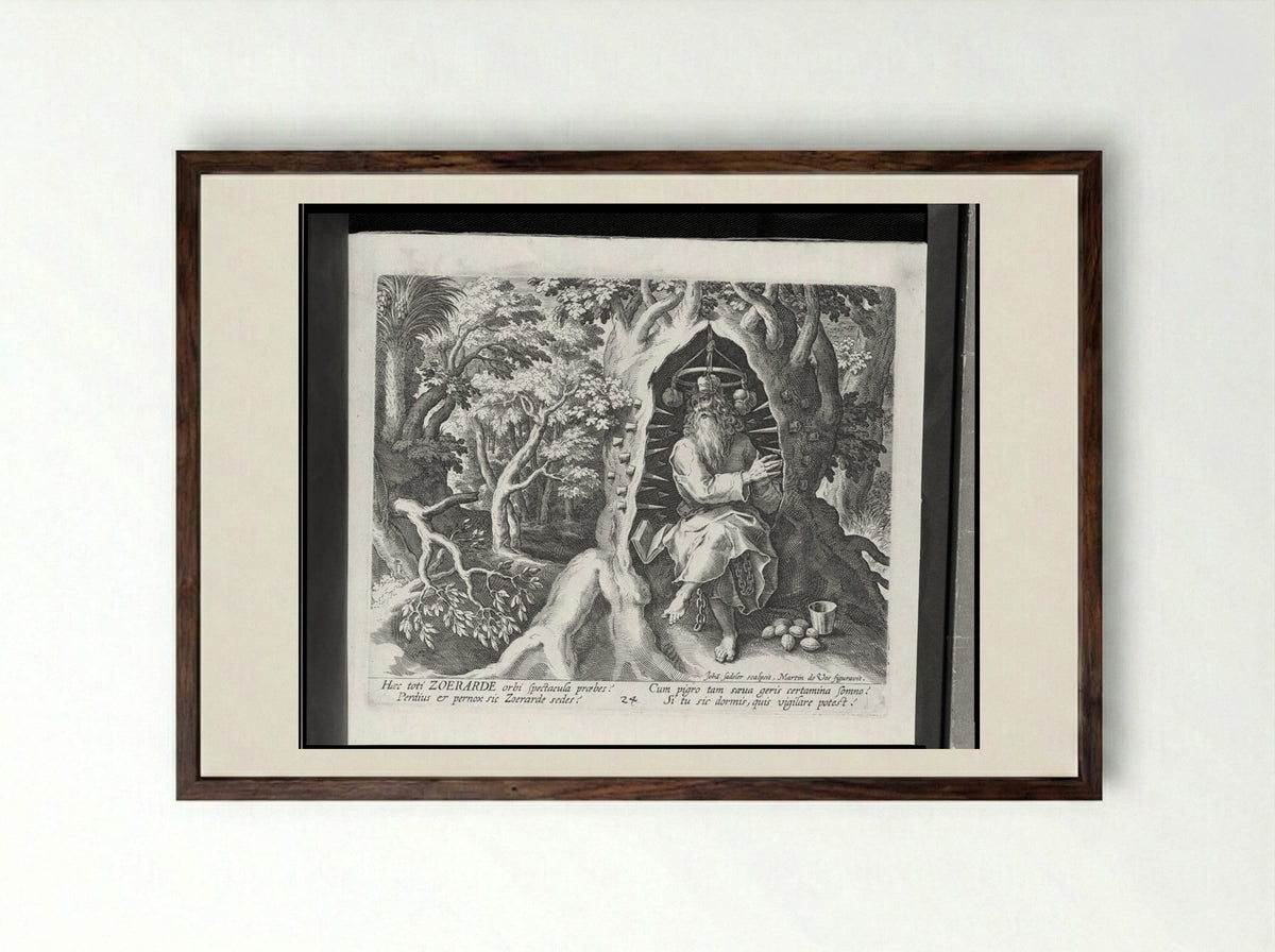 Zoerarde - Johann Sadeler I - Framed Print Dark Wood