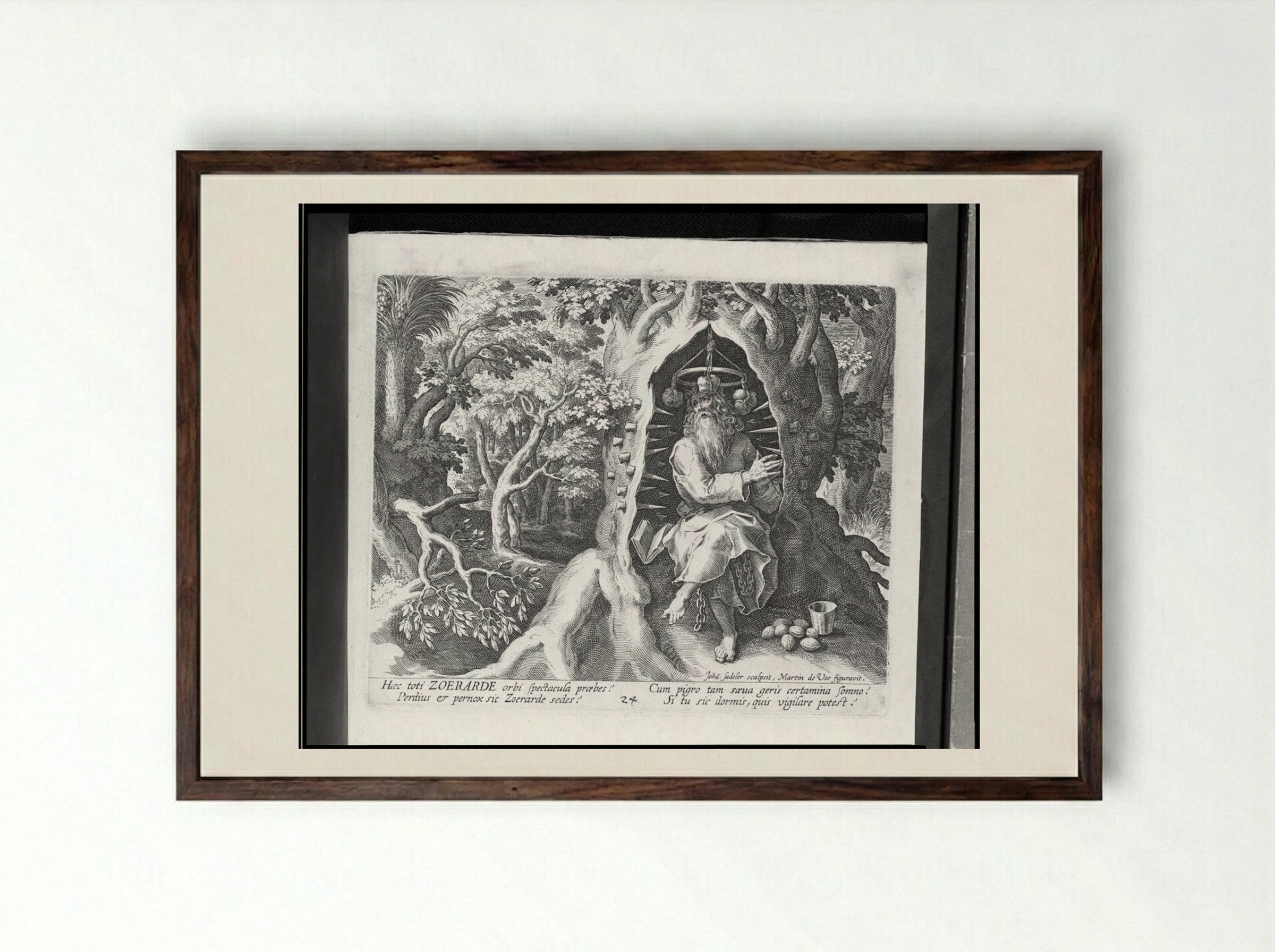 Zoerarde - Johann Sadeler I - Framed Print Dark Wood