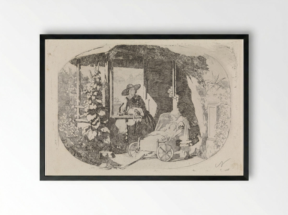 Zomerhuis (Summer House) - David van der Kellen - Framed Print Black