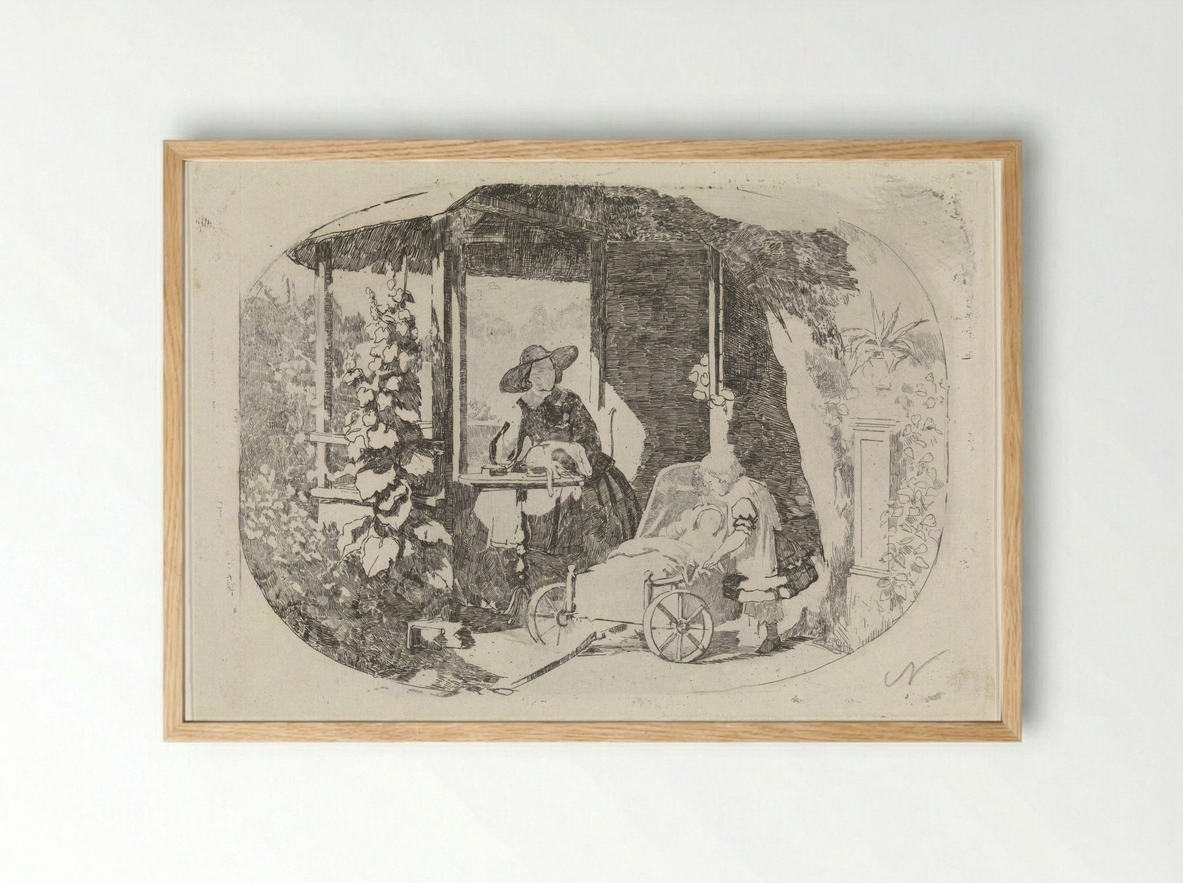 Zomerhuis (Summer House) - David van der Kellen - Framed Print Wood