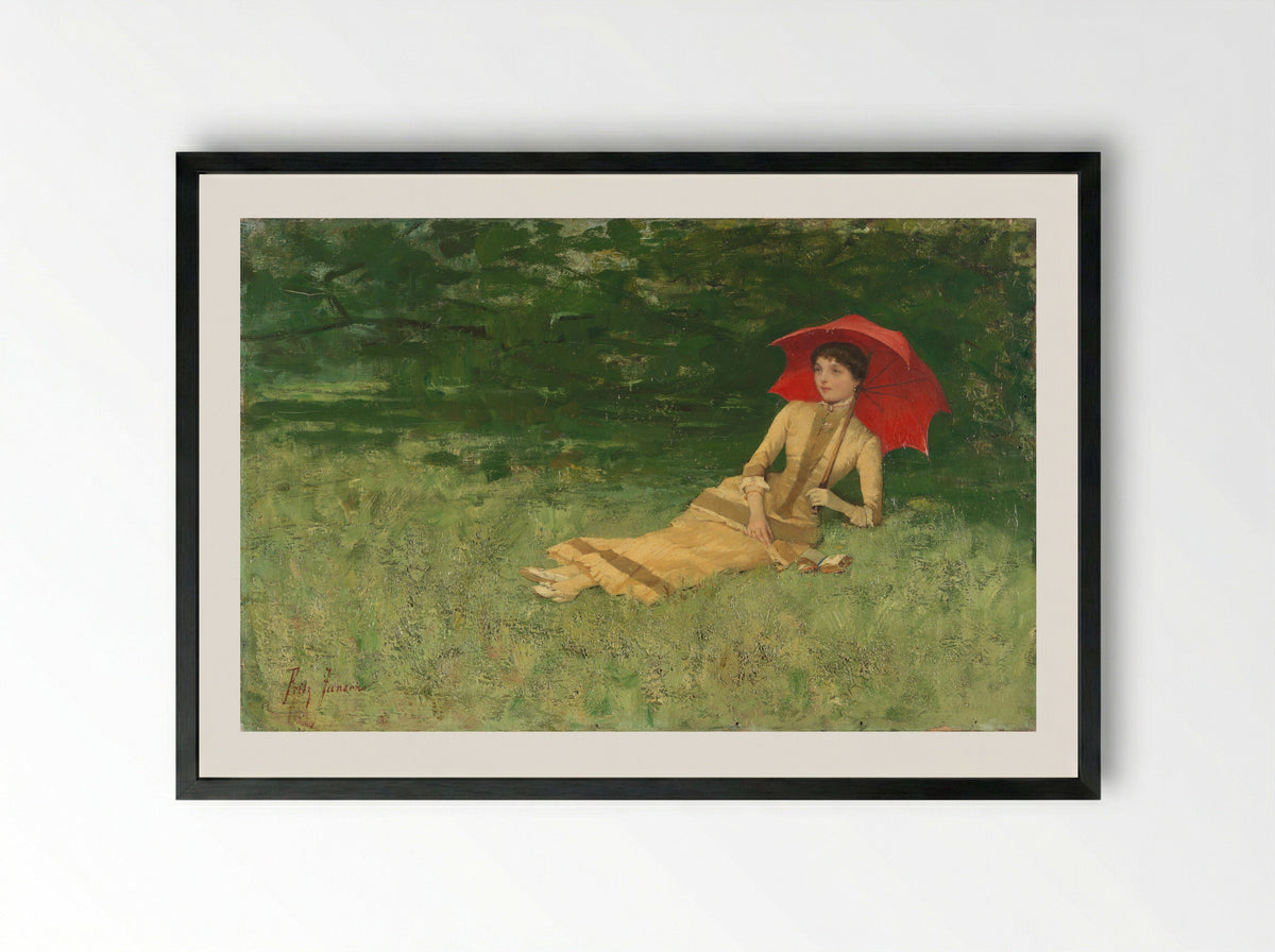 Zomernamiddag - Frits Jansen - Framed Print Black