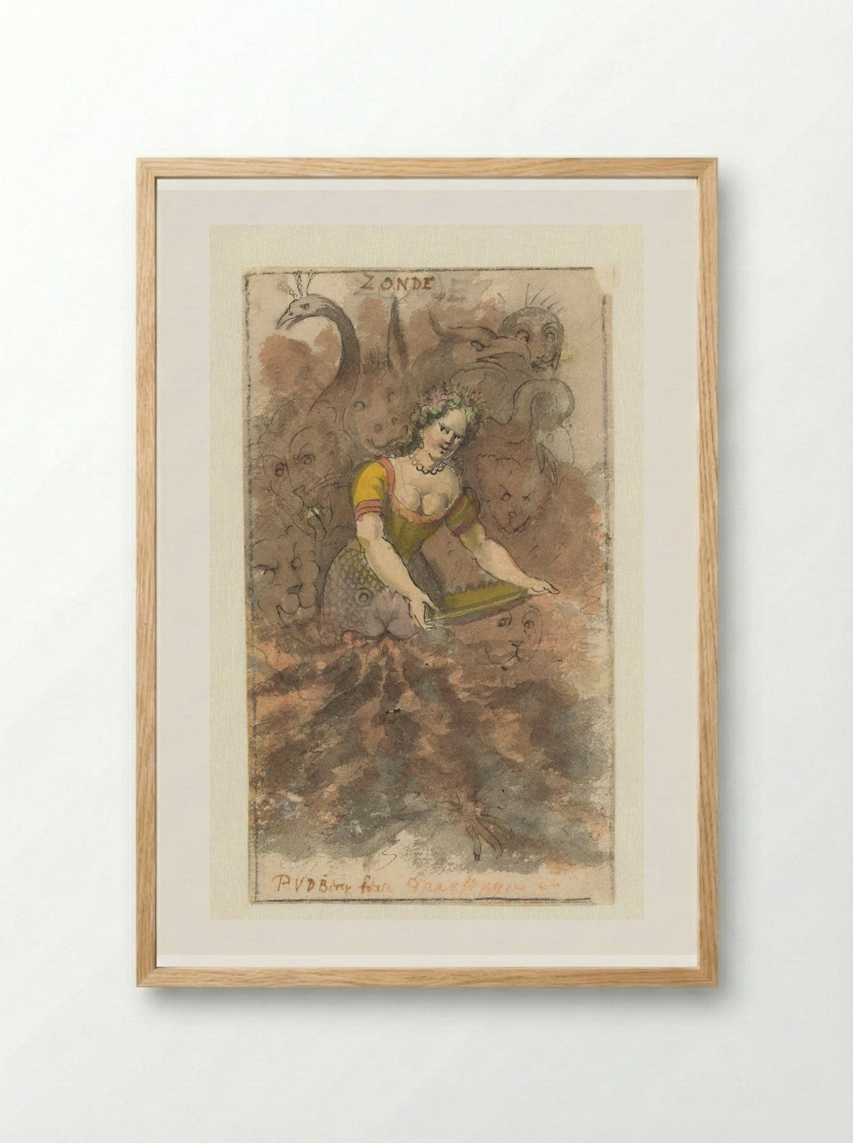 Zonde (Sin) - Pieter van den Berge - Framed Print Wood