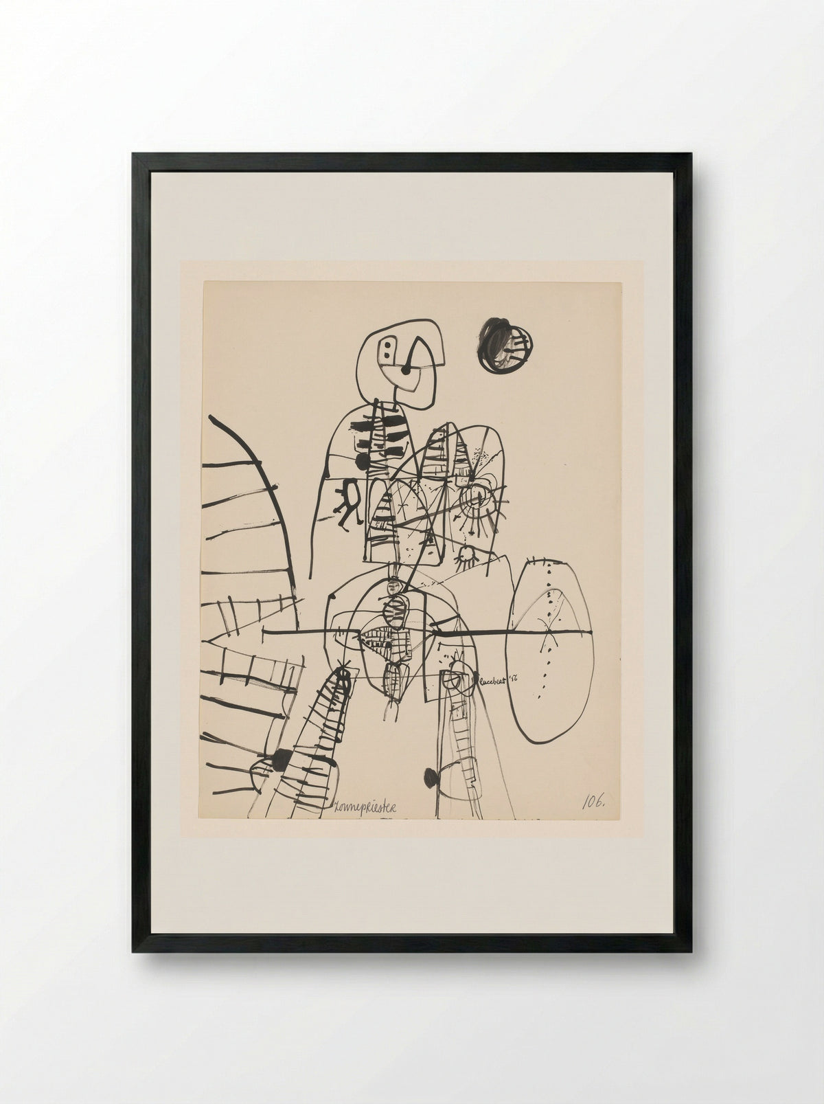Zonnepriester - Lucebert - Framed Print Black