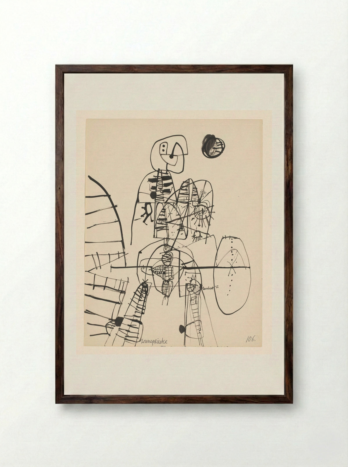 Zonnepriester - Lucebert - Framed Print Dark Wood