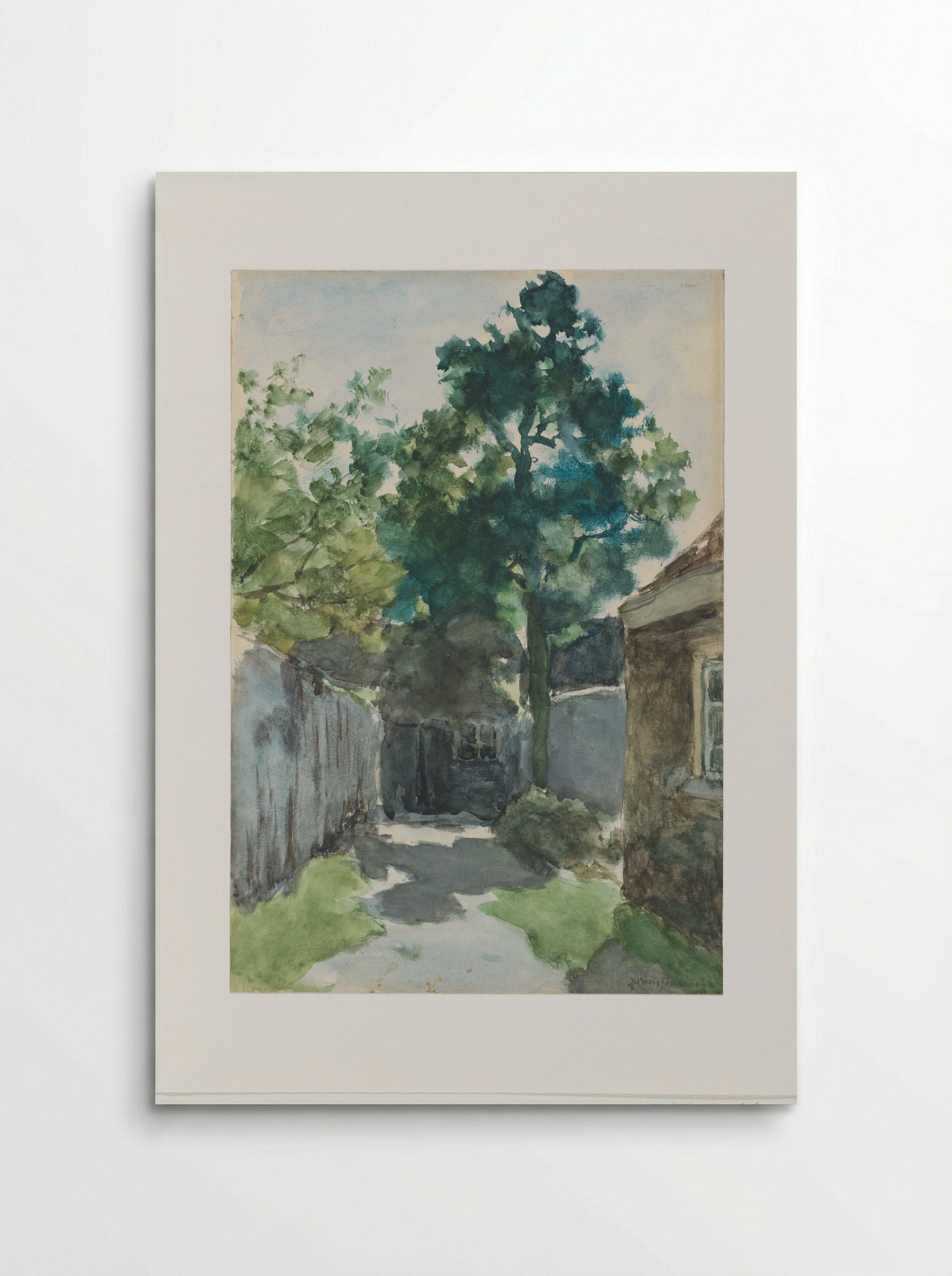 Zonnig hofje - Johan Hendrik Weissenbruch - Poster