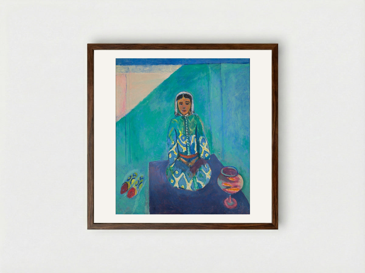 Zorah on the Terrace - Henri Matisse - Framed Print Dark Wood