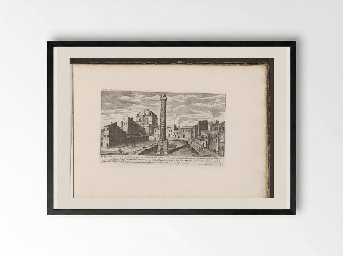 Zuil van Trajanus - Giovanni Giacomo de' Rossi - Framed Print Black