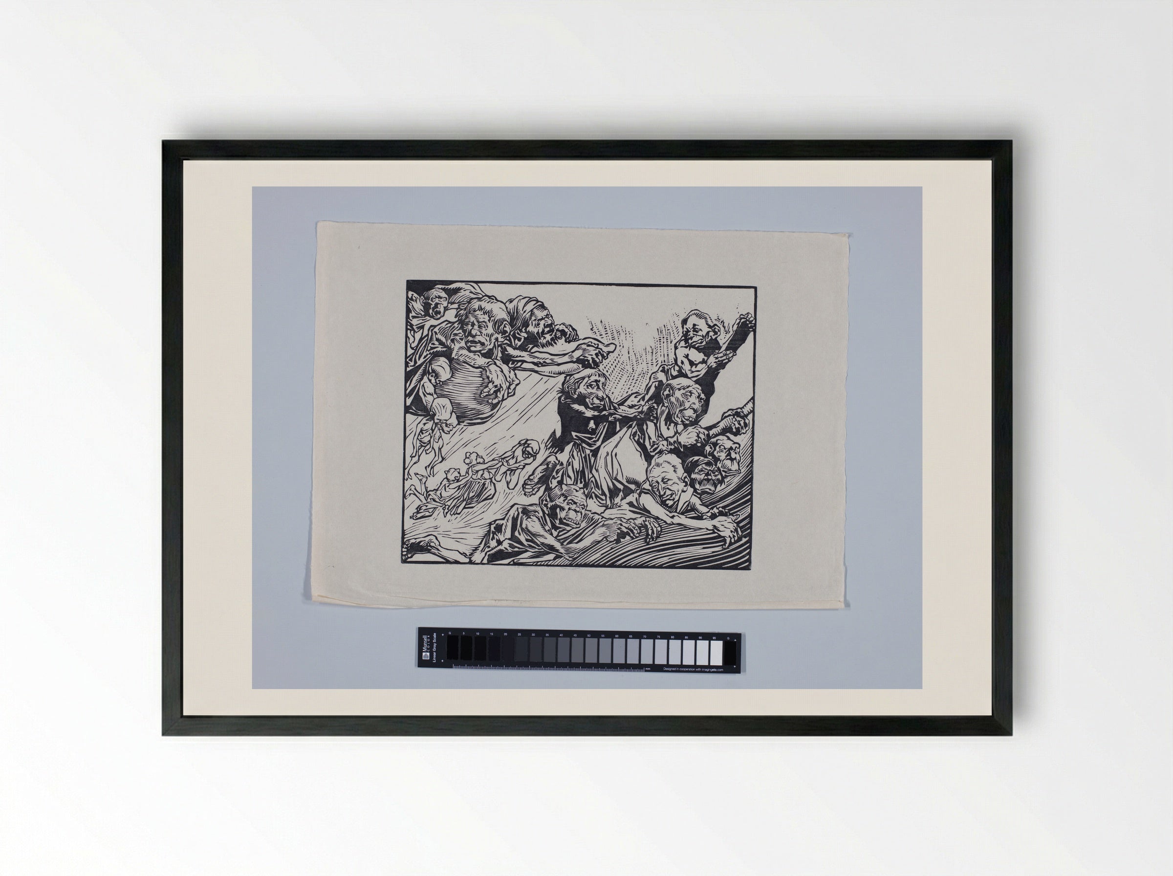 Zwevende fantasiewezens - Johannes Josephus Aarts - Framed Print Black