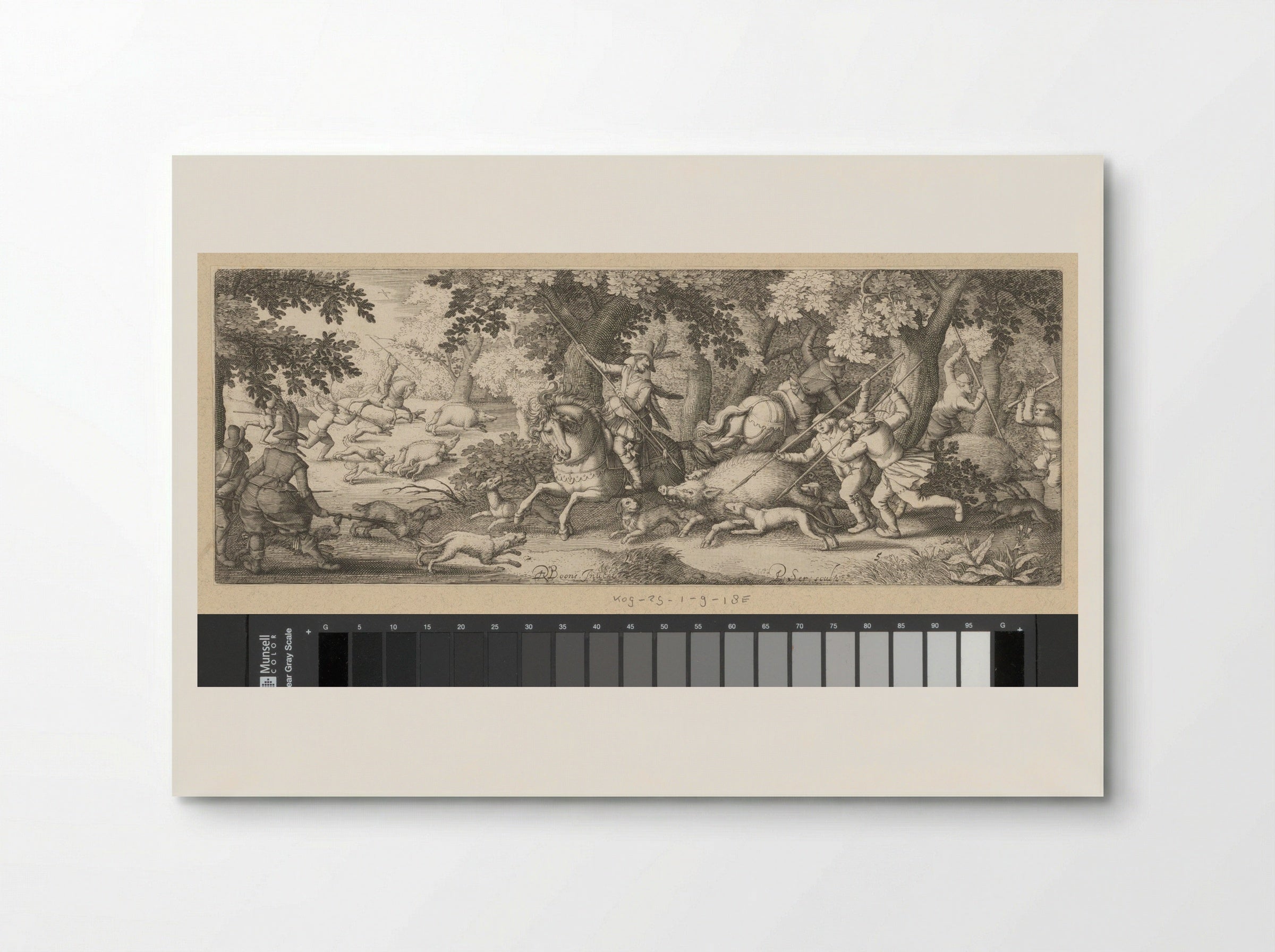 Zwijnenjacht (Boar Hunt) - Claes Jansz. Visscher (II) - Poster