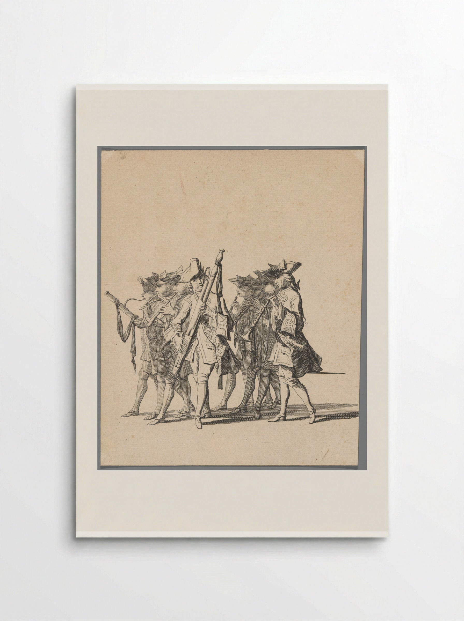 Zwitserse gardes (deel van Lijkstatie van Willem IV, 1752, plaat 5) - Jan Punt - Poster