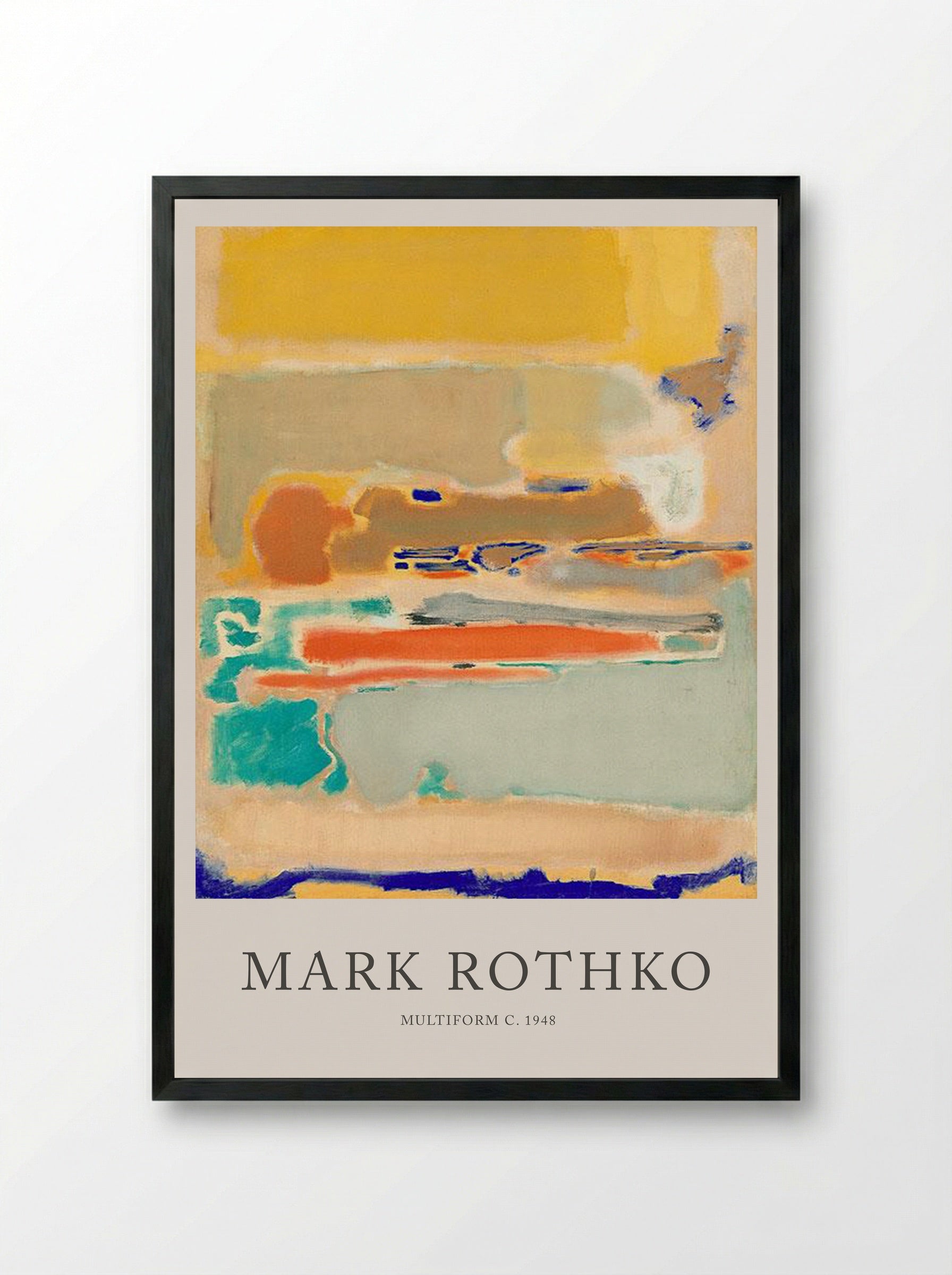 Multiform - Mark Rothko - Framed Print Black