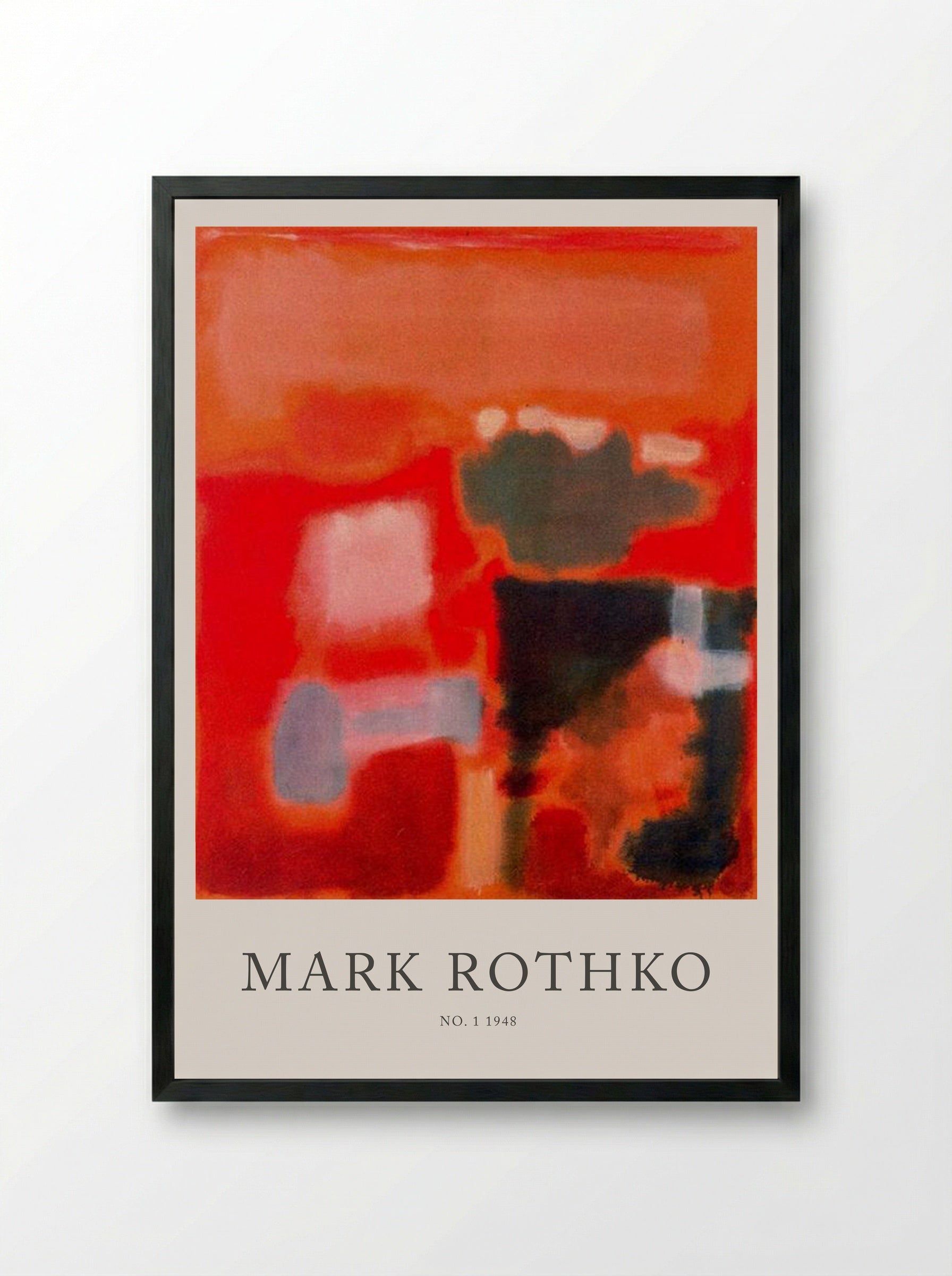 No. 1 - Mark Rothko - Framed Print Black