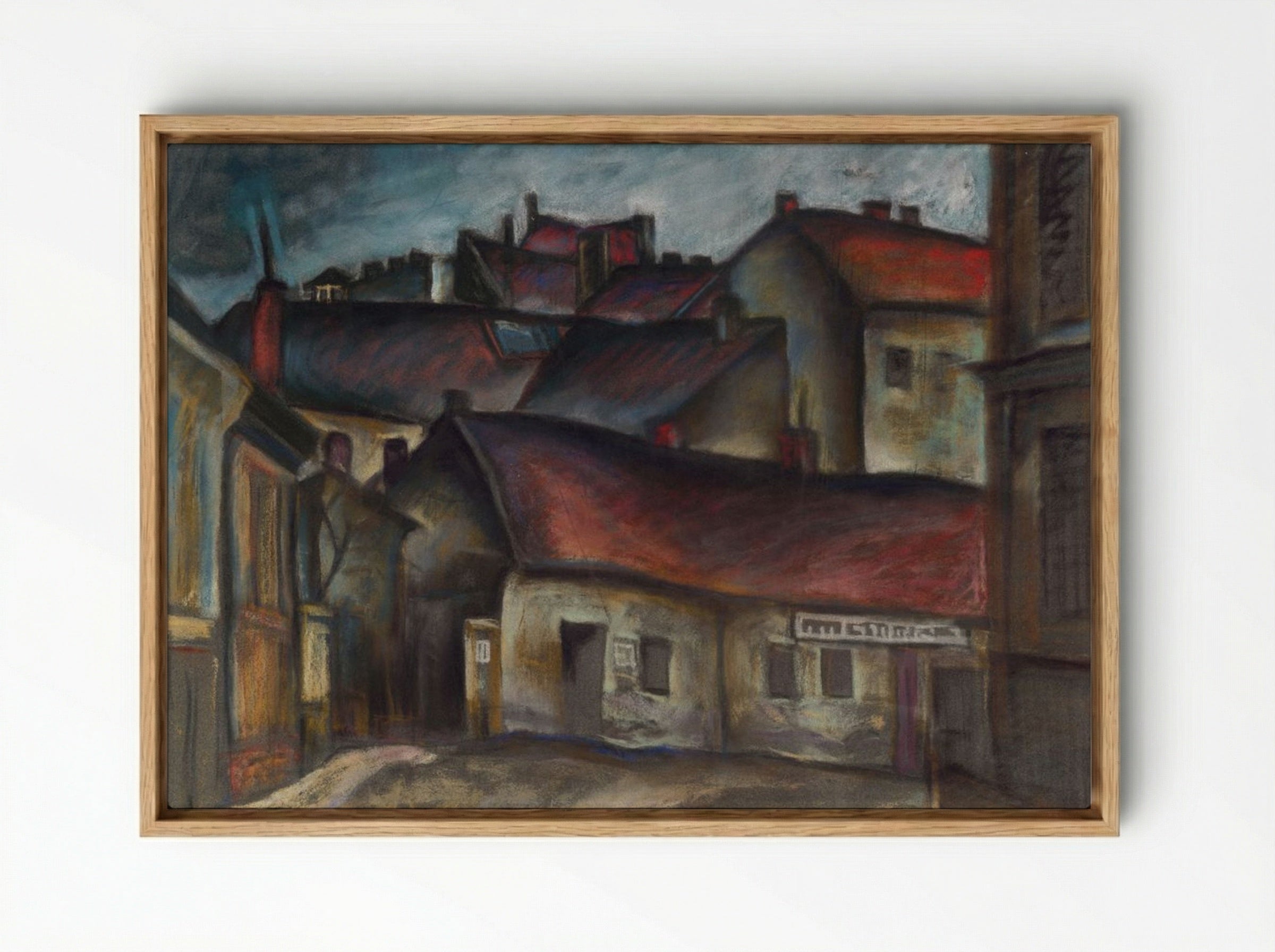 The Outskirts of the City - Konstantin Bauer - Framed Canvas Wood