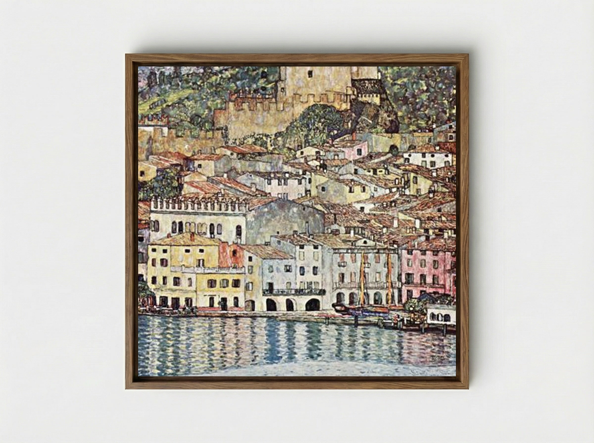 Malcesine on Lake Garda - Gustav Klimt - Framed Canvas Wood