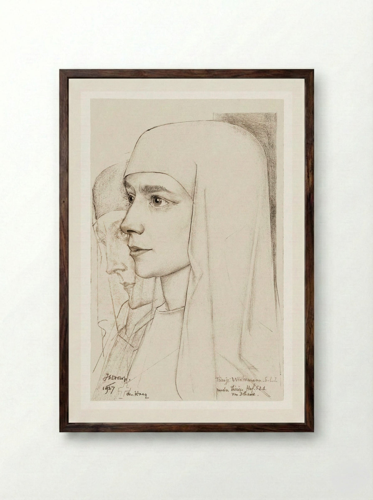 Portrait of Treesje Westermann - Jan Toorop - Framed Print Dark Wood