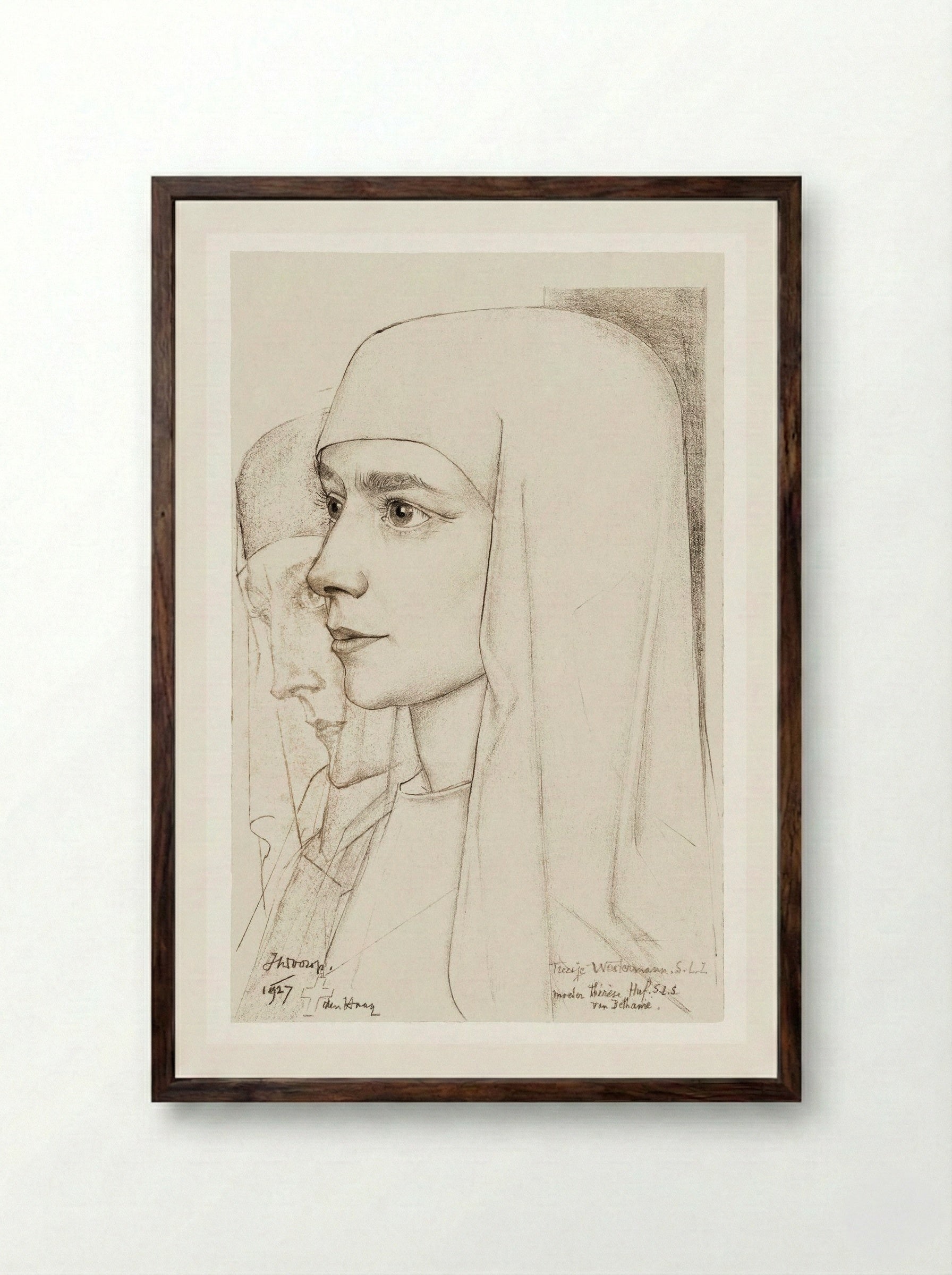 Portrait of Treesje Westermann - Jan Toorop - Framed Print Dark Wood