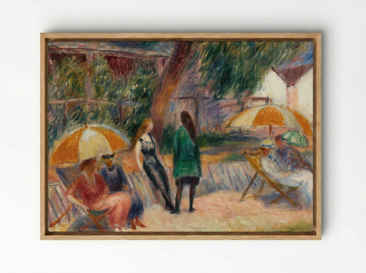 Beach with Figures, Bellport - William James Glackens - Framed Canvas Wood