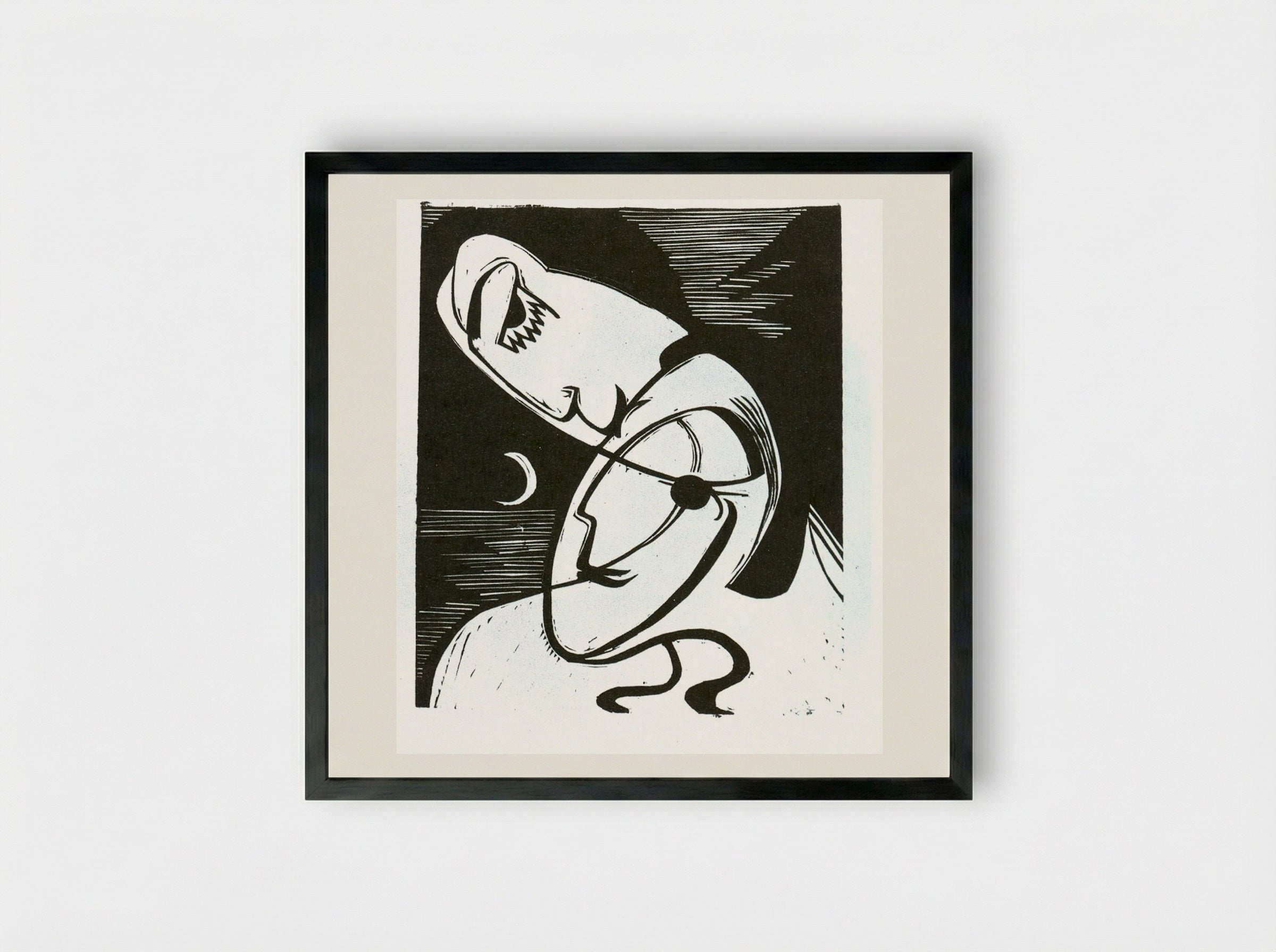The Kiss - Fine Art Print - Framed Print Black