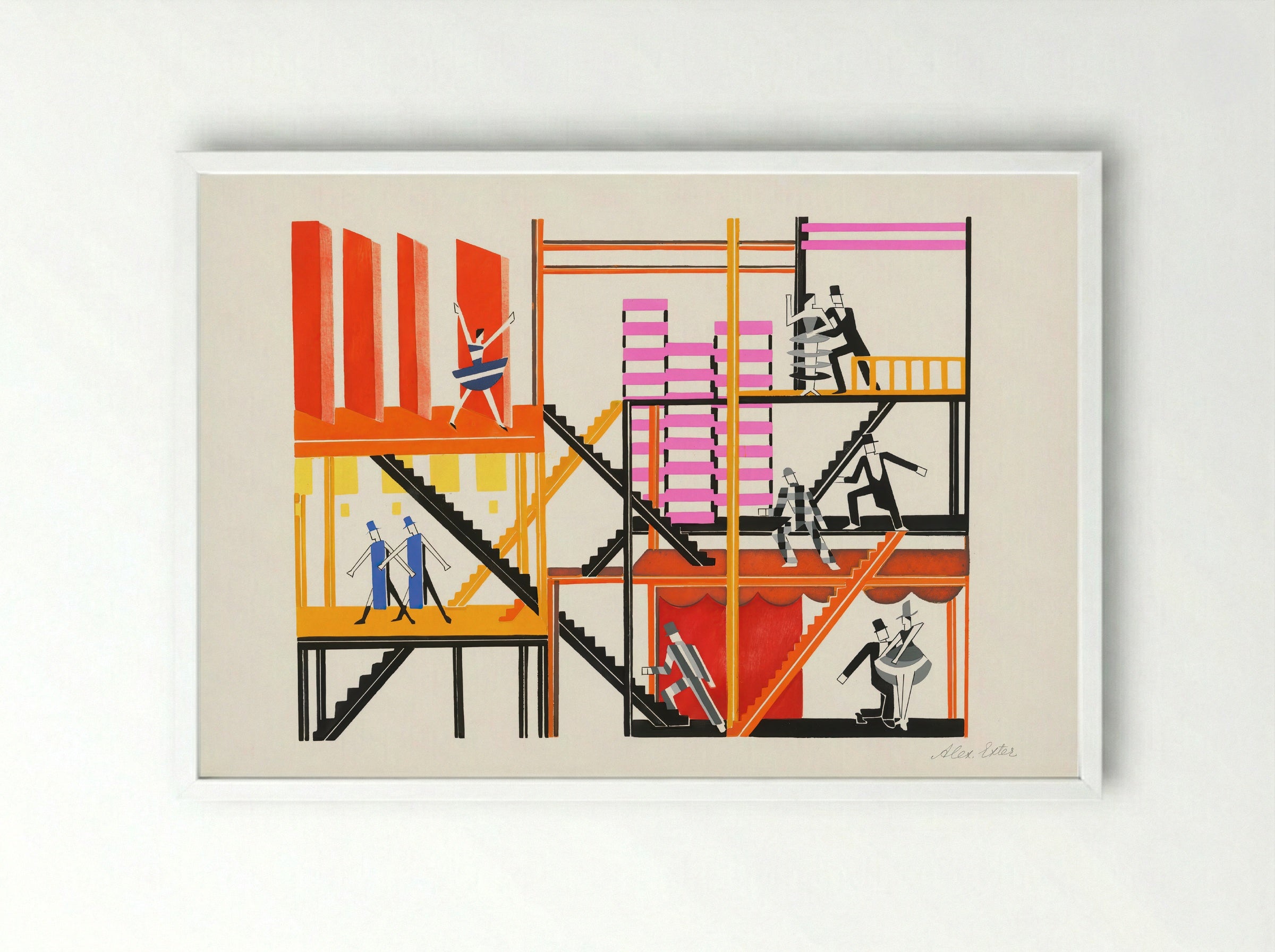 Maquettes de théâtre I-XV - Alexandra Exter - Framed Print White