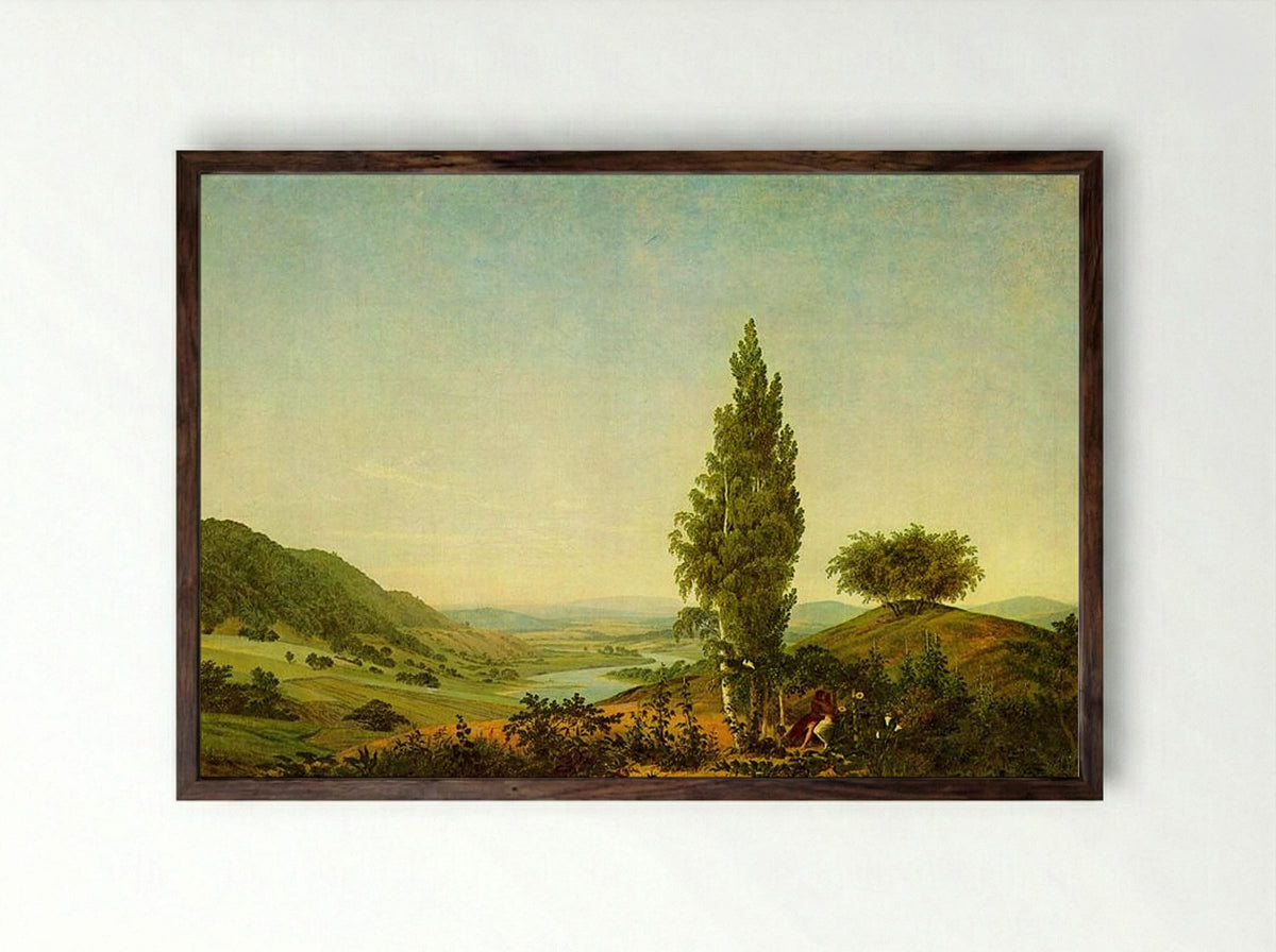 The Summer - Caspar David Friedrich - Framed Print Dark Wood
