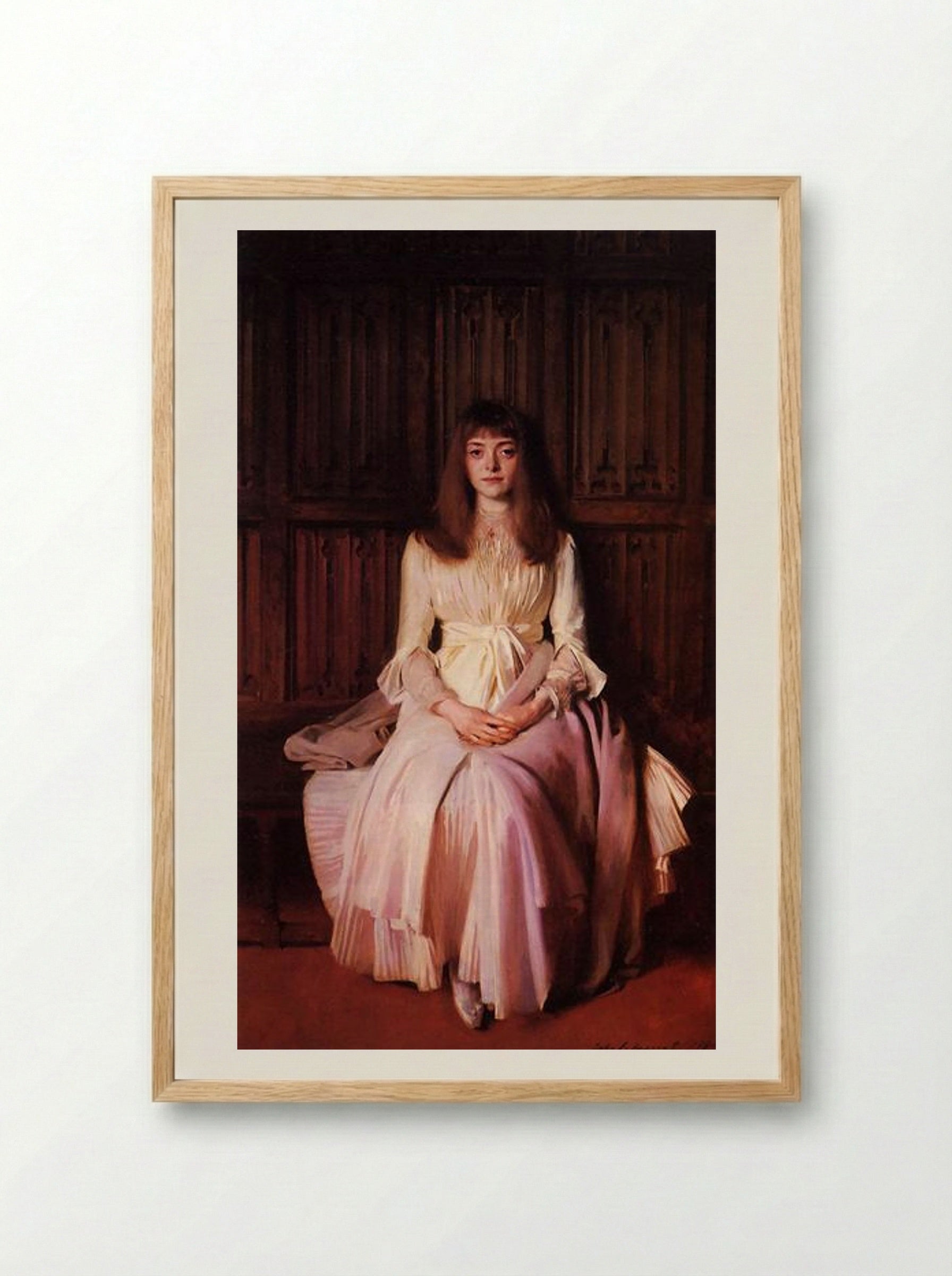 Miss Elsie Palmer - John Singer Sargent - Framed Print Wood