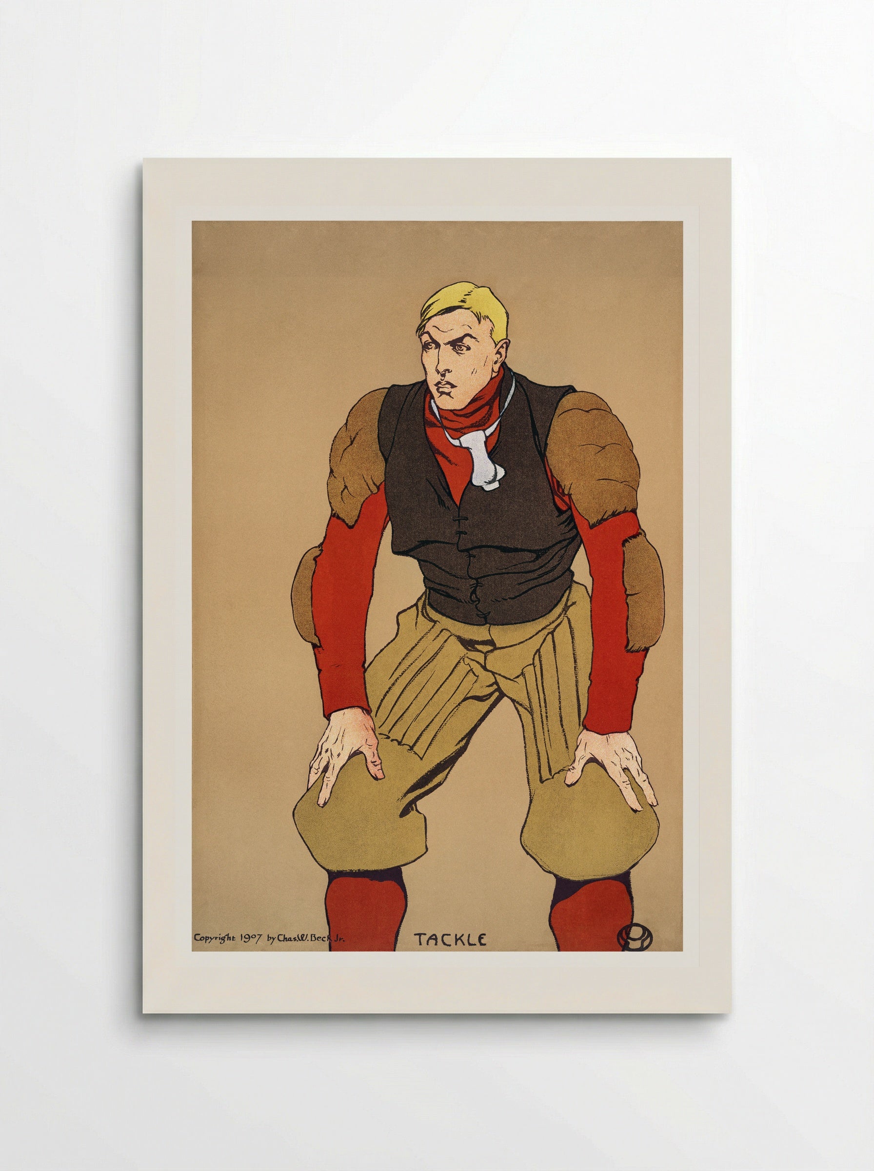Tackle (American Football Player) - Edward Penfield - Poster