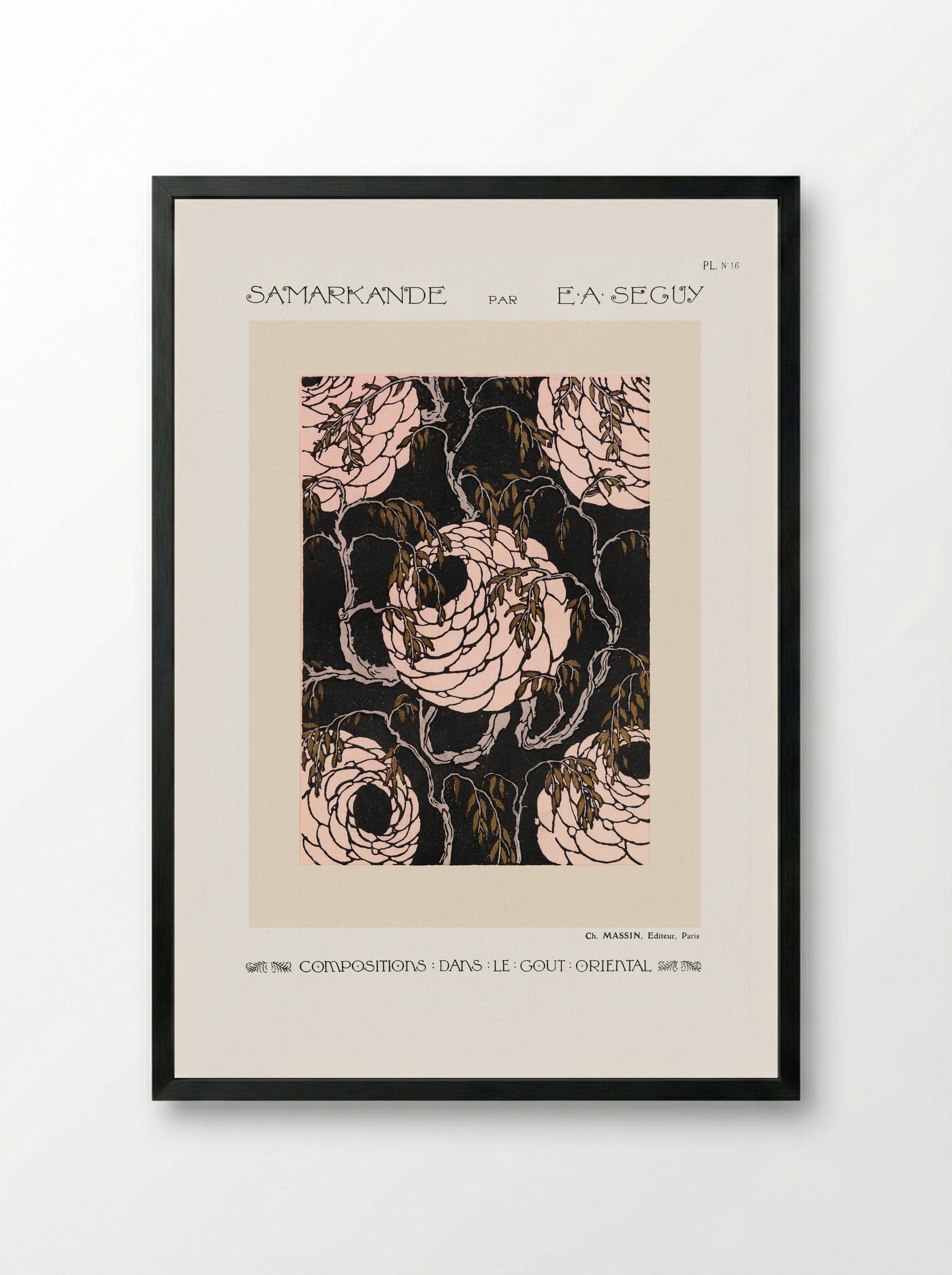 Samarkande (Plate 16, Compositions in the Oriental Style) - Émile-Allain Séguy - Framed Print Black
