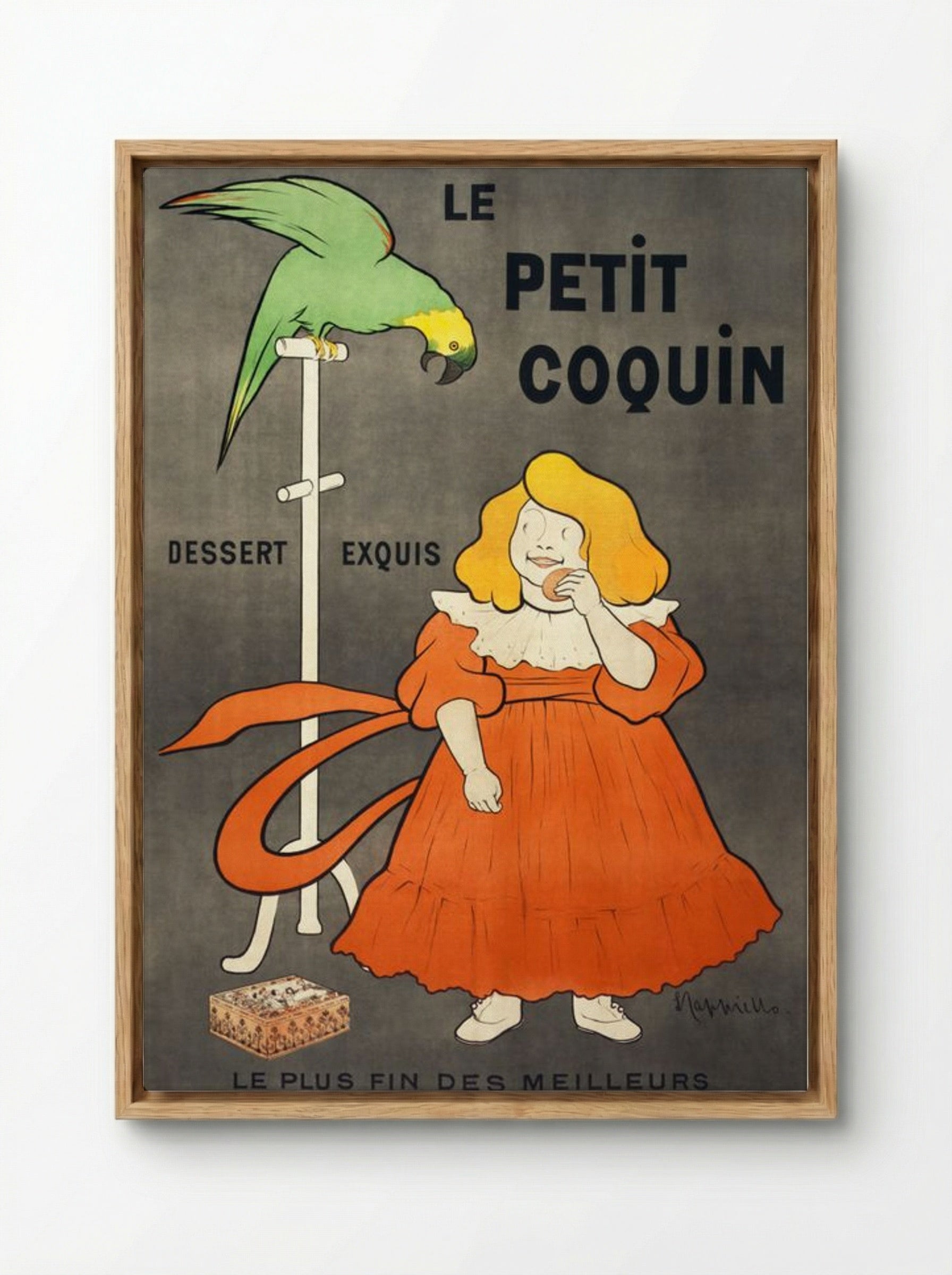 Le Petit Coquin (Dessert Exquis) - Leonetto Cappiello - Framed Canvas Wood