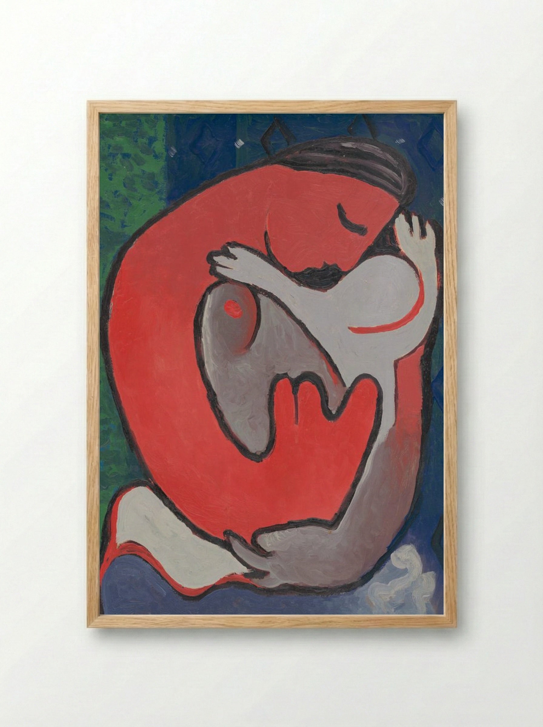 Mother's Embrace - Mikuláš Galanda - Framed Print Wood
