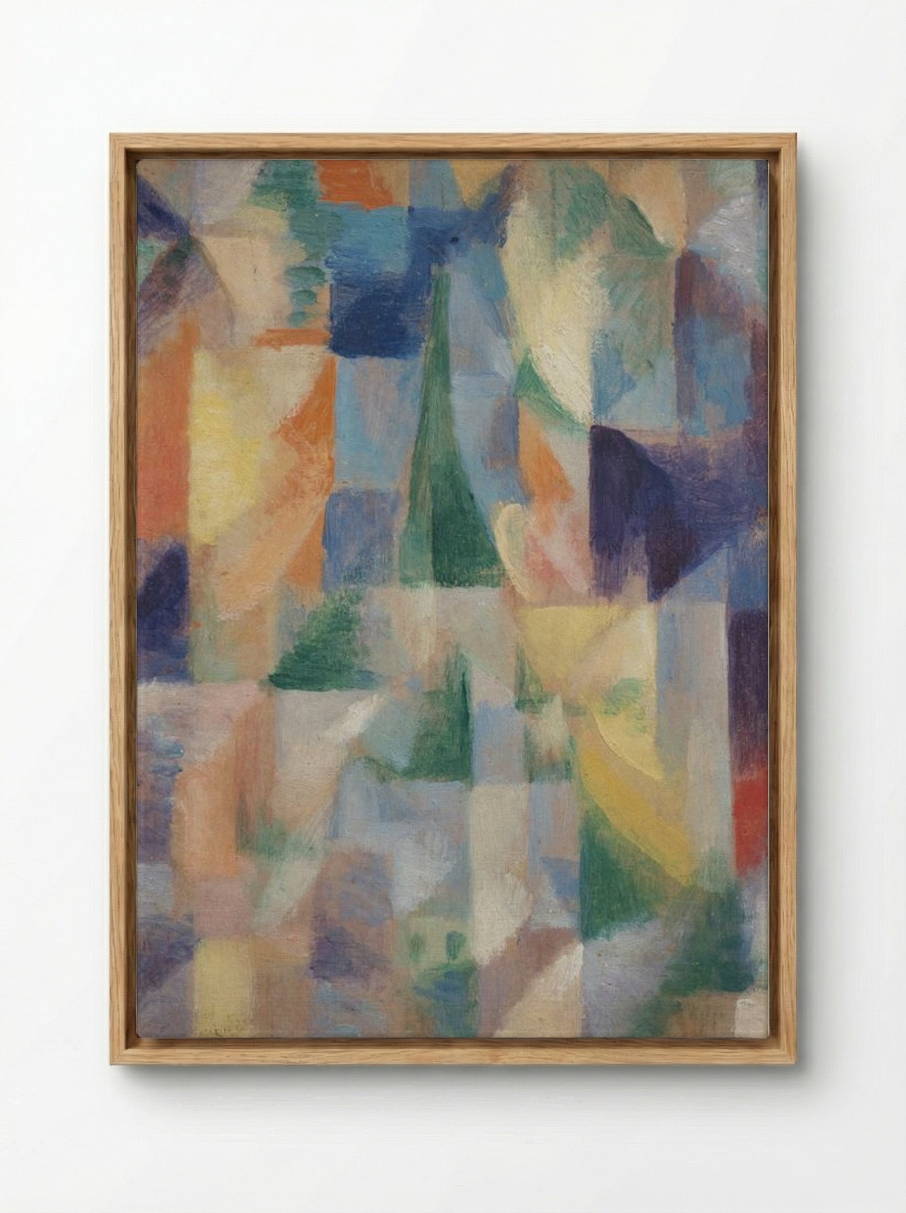 Untitled (Abstract Cityscape) - Fine Art Print - Framed Canvas Wood