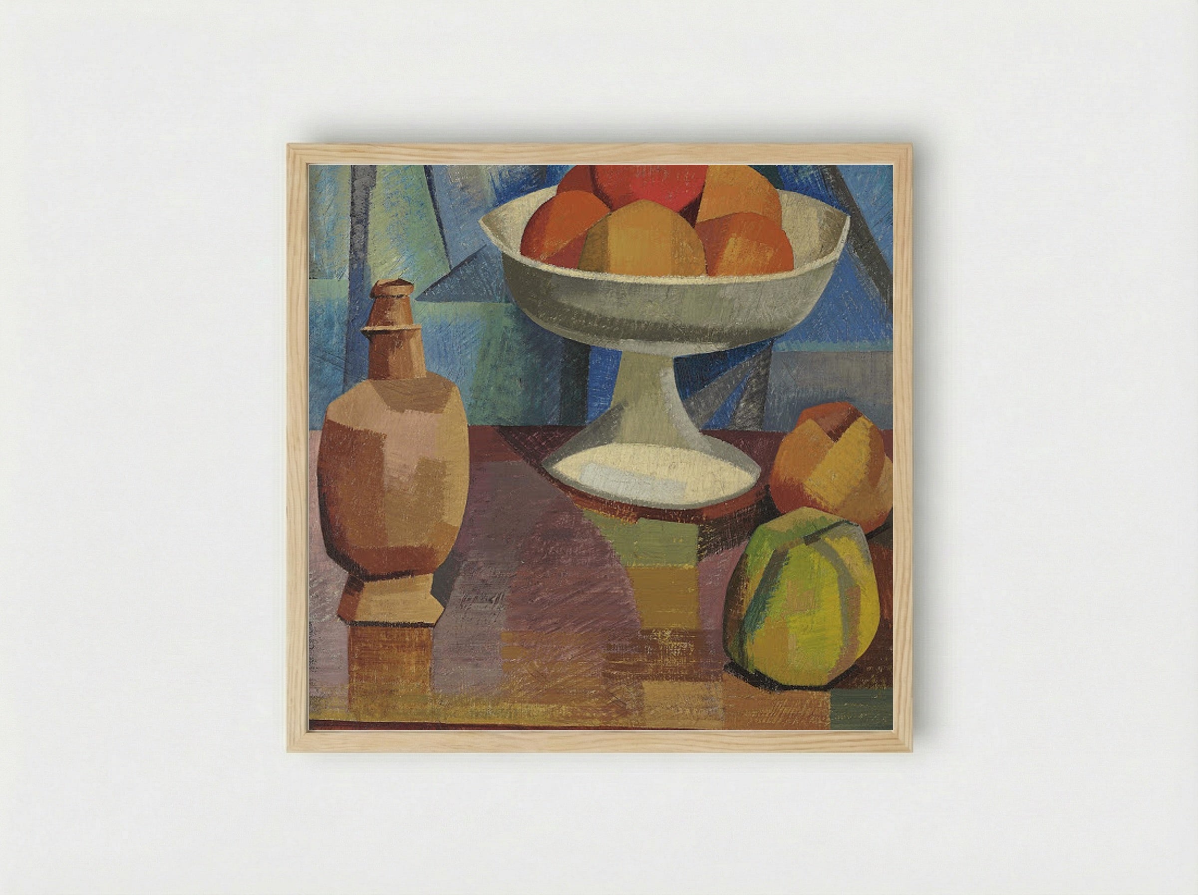 Still Life with Oranges - Auguste Herbin - Framed Print Wood