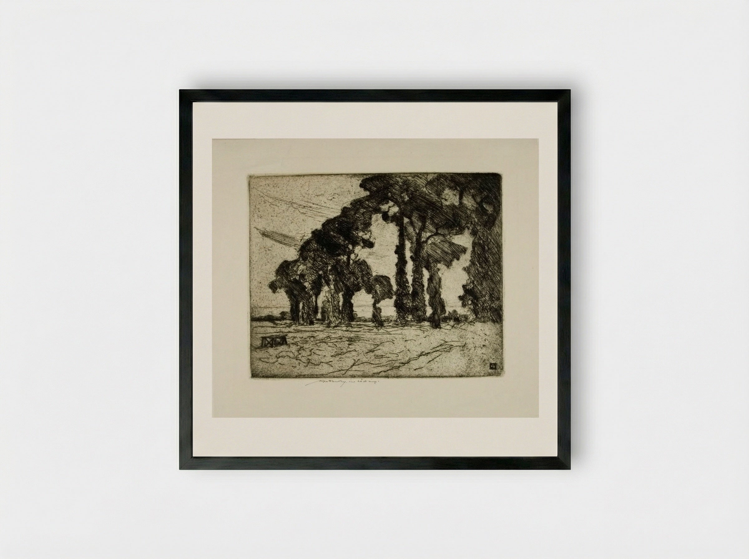 London Fields - William Lee-Hankey - Framed Print Black