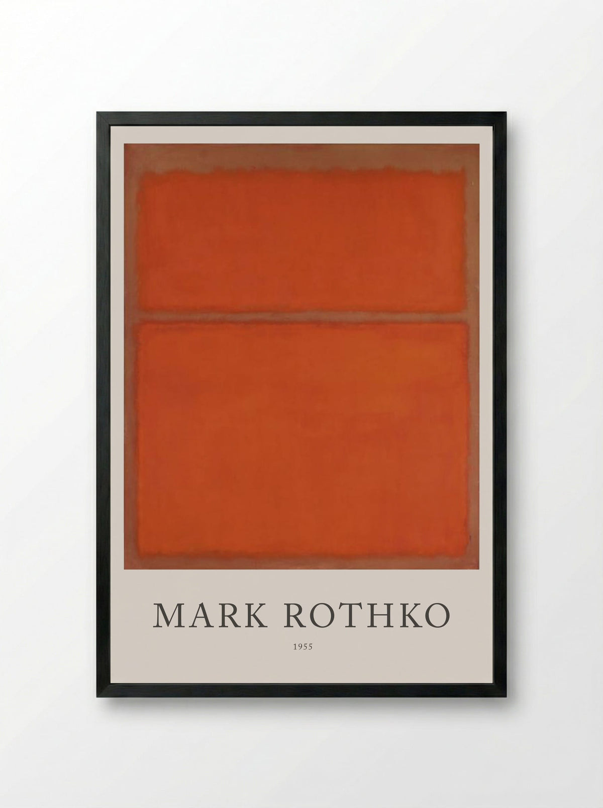 Untitled (Orange and Brown) - Mark Rothko - Framed Print Black