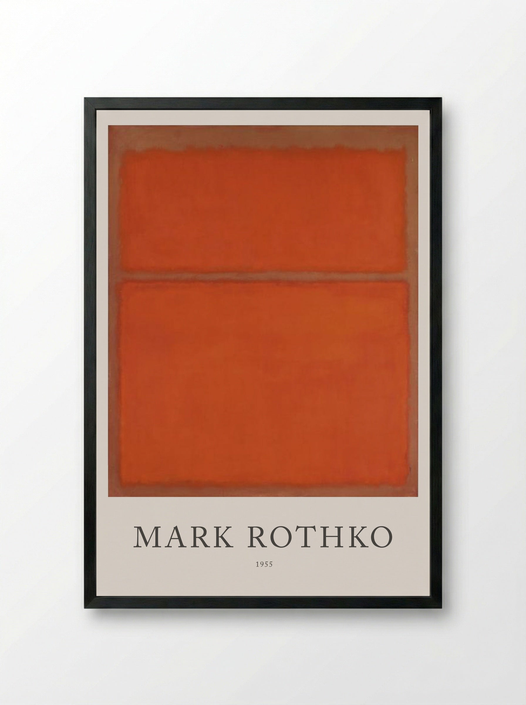 Untitled (Orange and Brown) - Mark Rothko - Framed Print Black