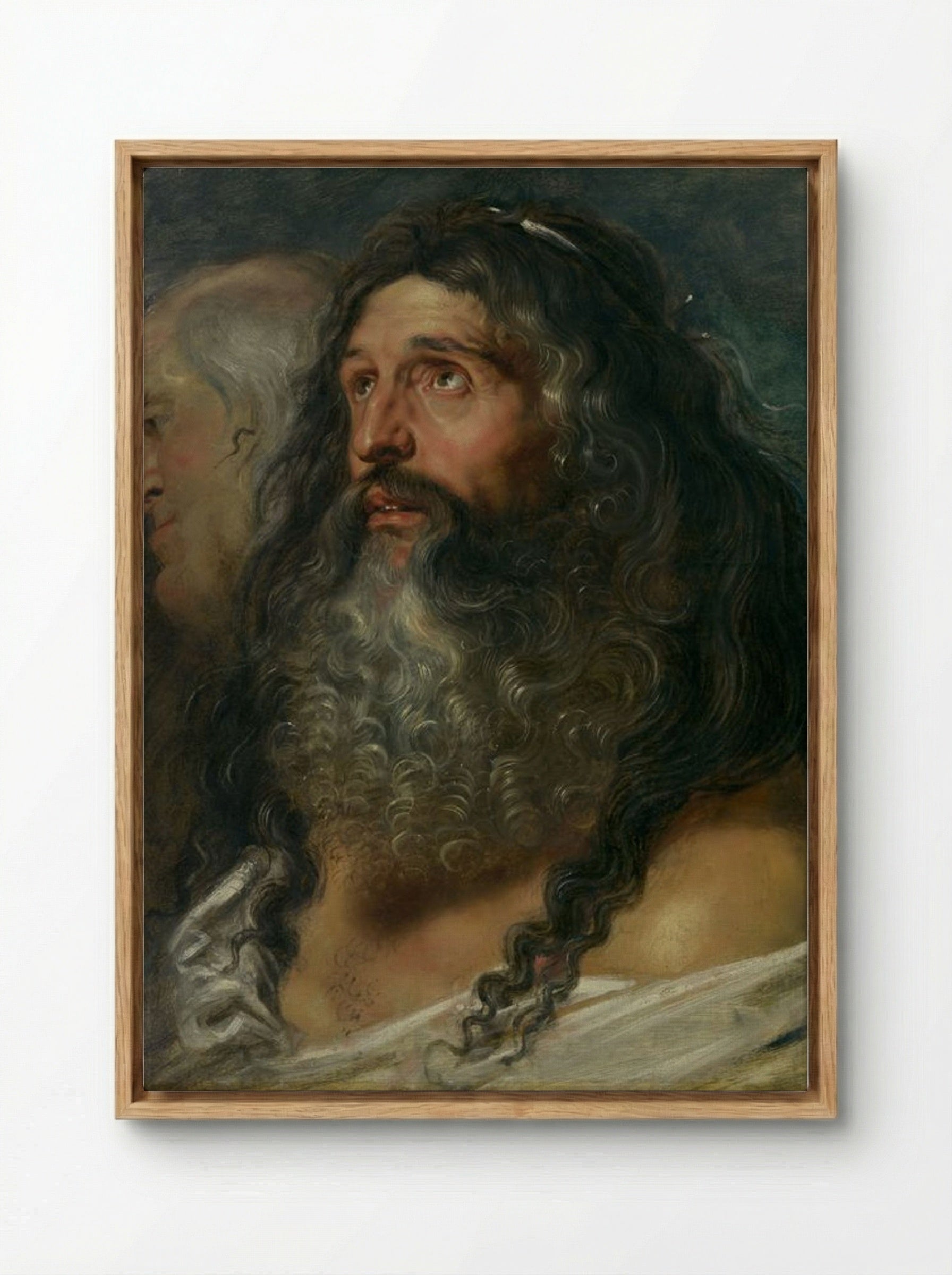 Study of Two Heads - Peter Paul Rubens - Framed Canvas Wood