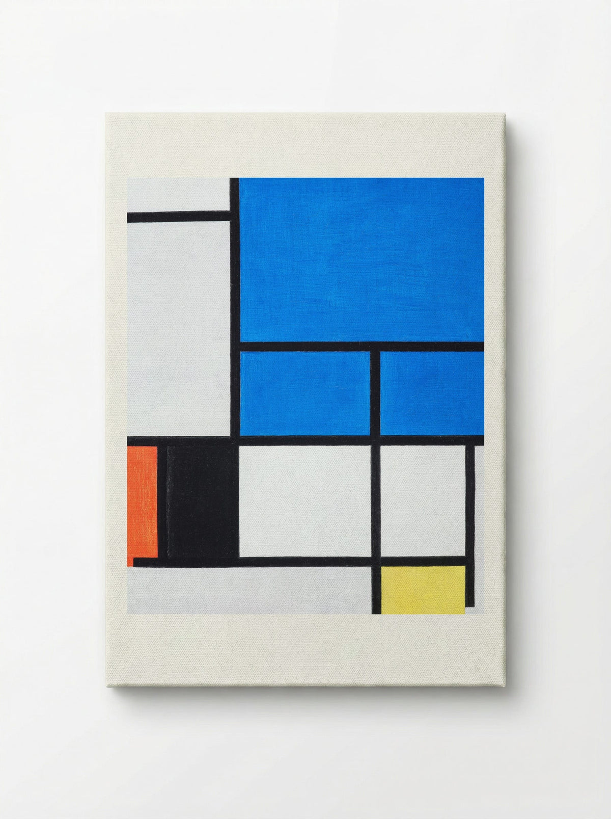 Composition with Large Blue Plane, Red, Black, Yellow, and Gray - Piet Mondrian - Canvas