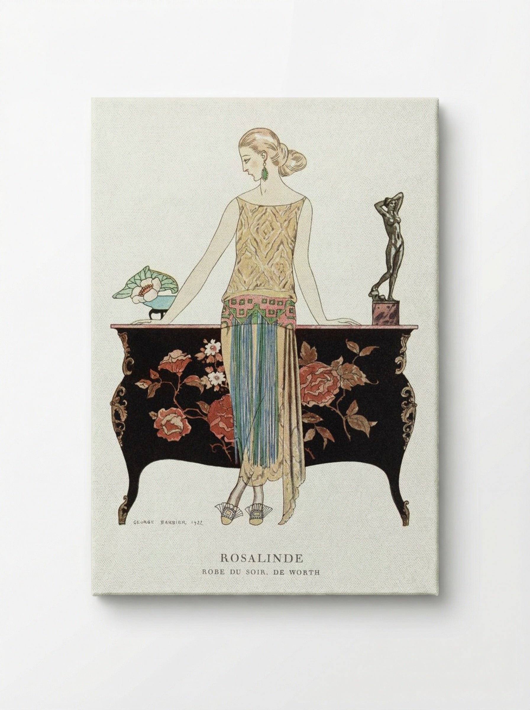 Rosalinde, Robe du Soir, de Worth - George Barbier - Canvas