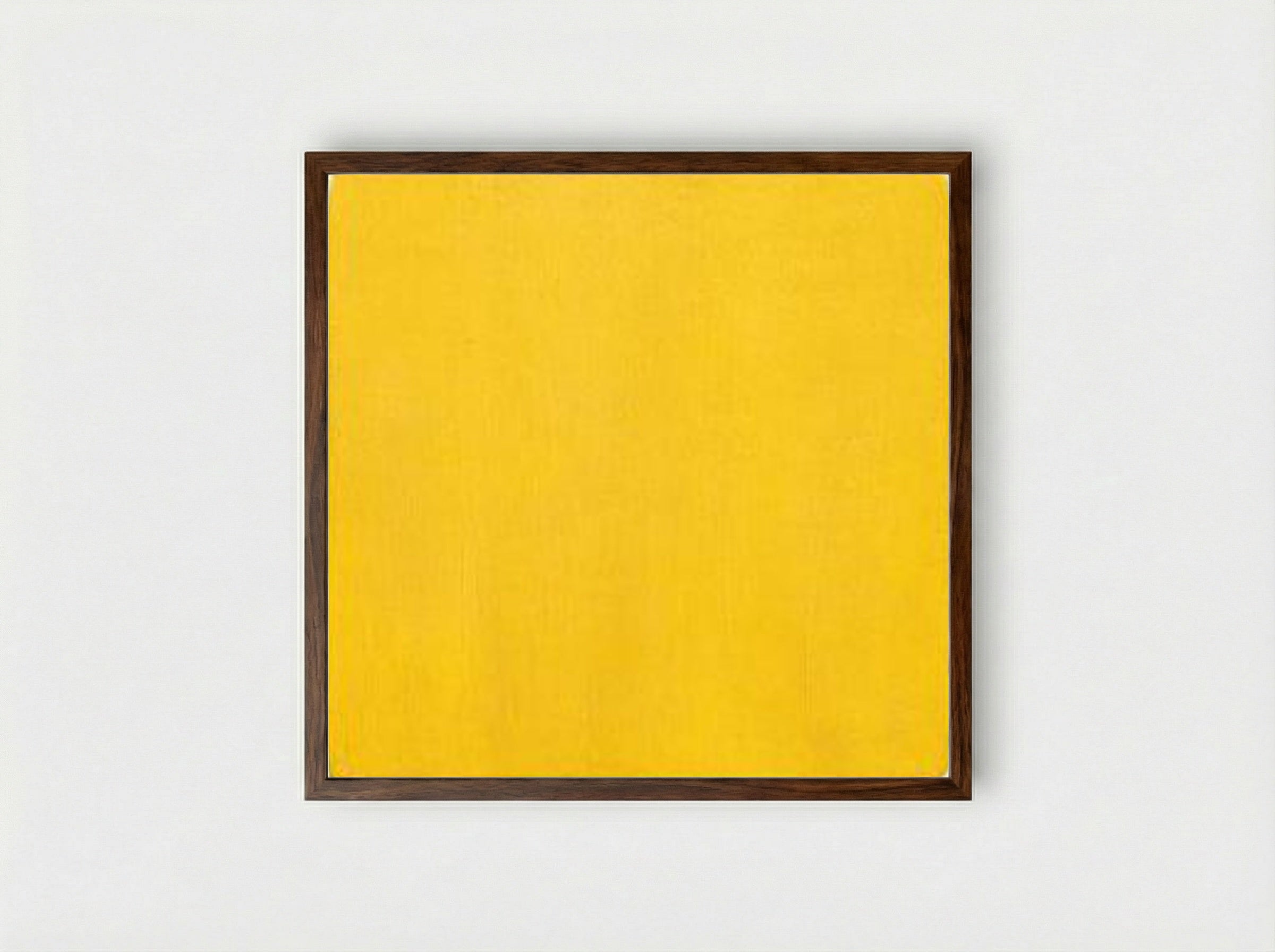 Untitled Yellow Monochrome - Yves Klein - Framed Print Dark Wood