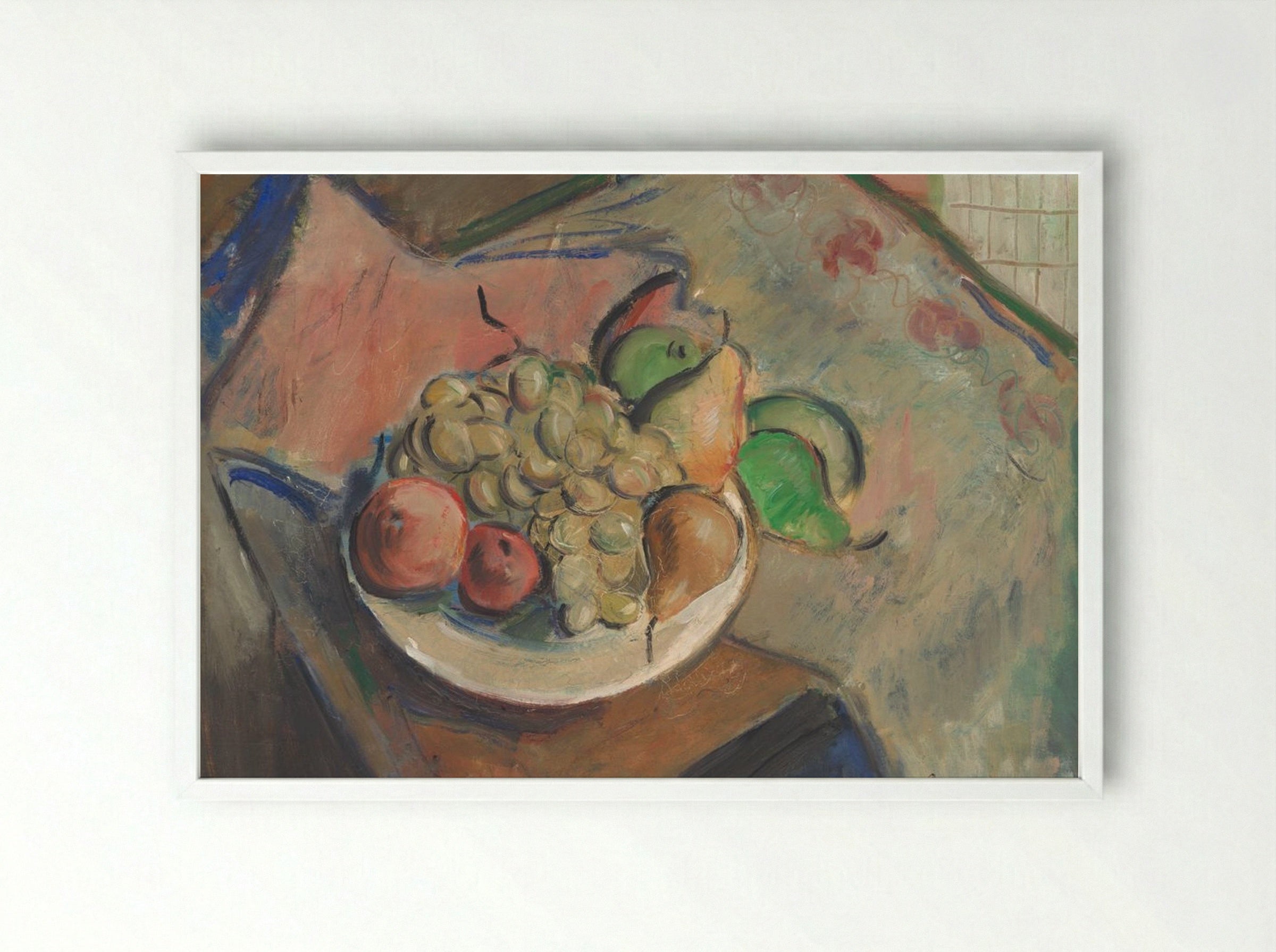 Still Life with Fruit - Cyprián Majerník - Framed Print White