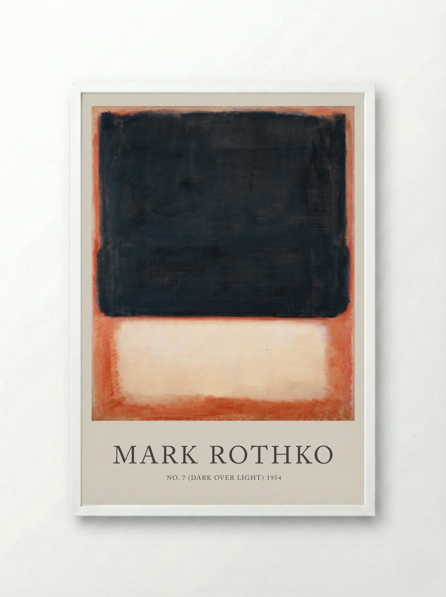 No. 7 (Dark Over Light) - Mark Rothko - Framed Print White