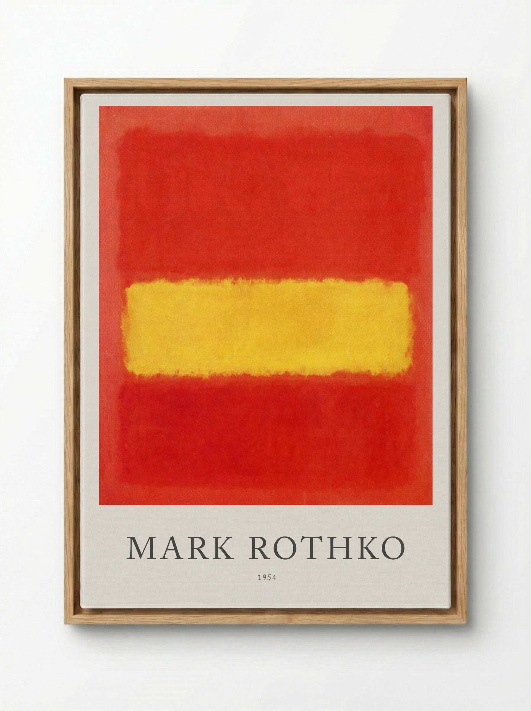 Untitled (Red and Yellow) - Mark Rothko - Framed Canvas Wood