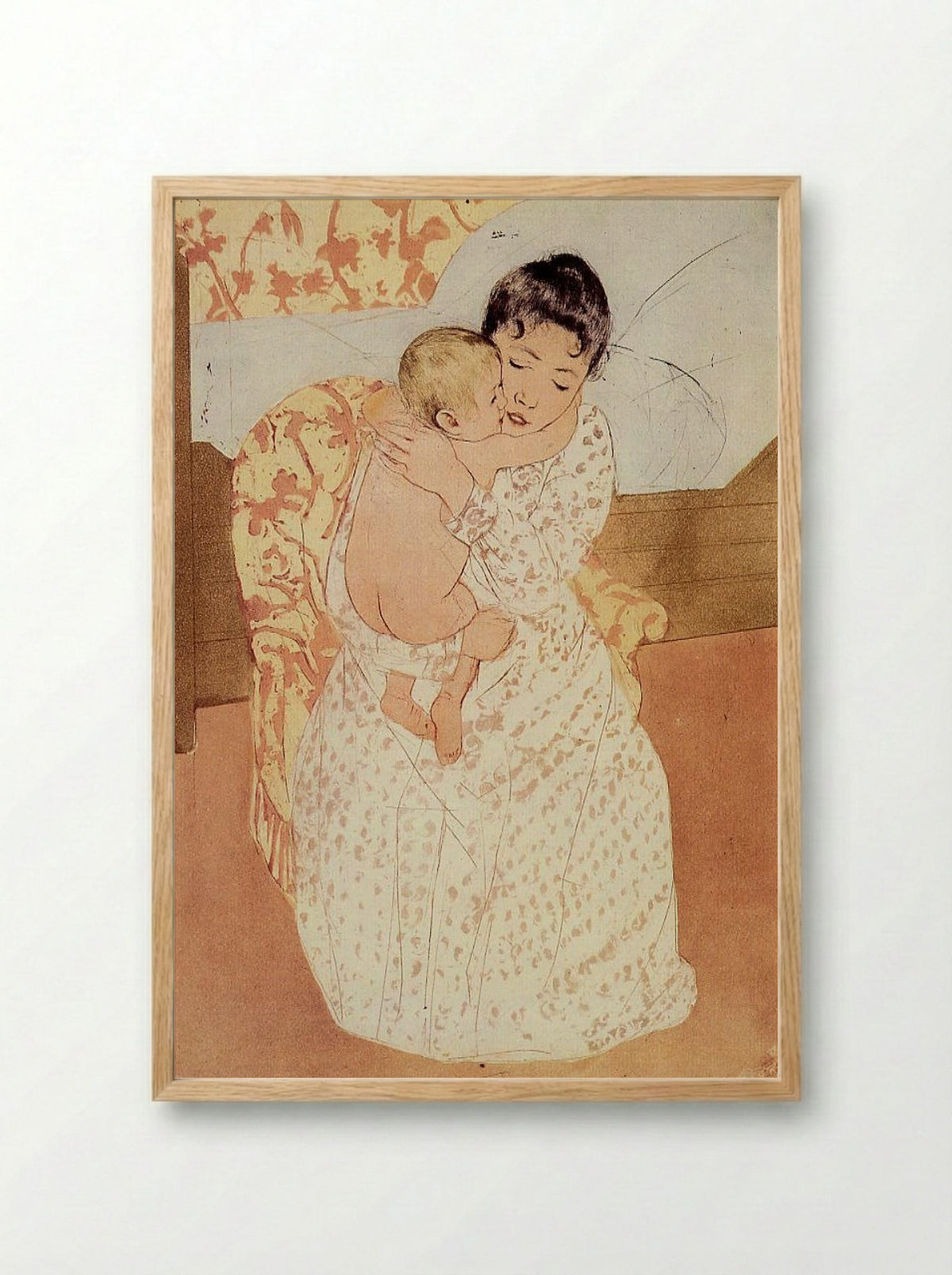 Mother and Child (No. 3) - Mary Cassatt - Framed Print Wood