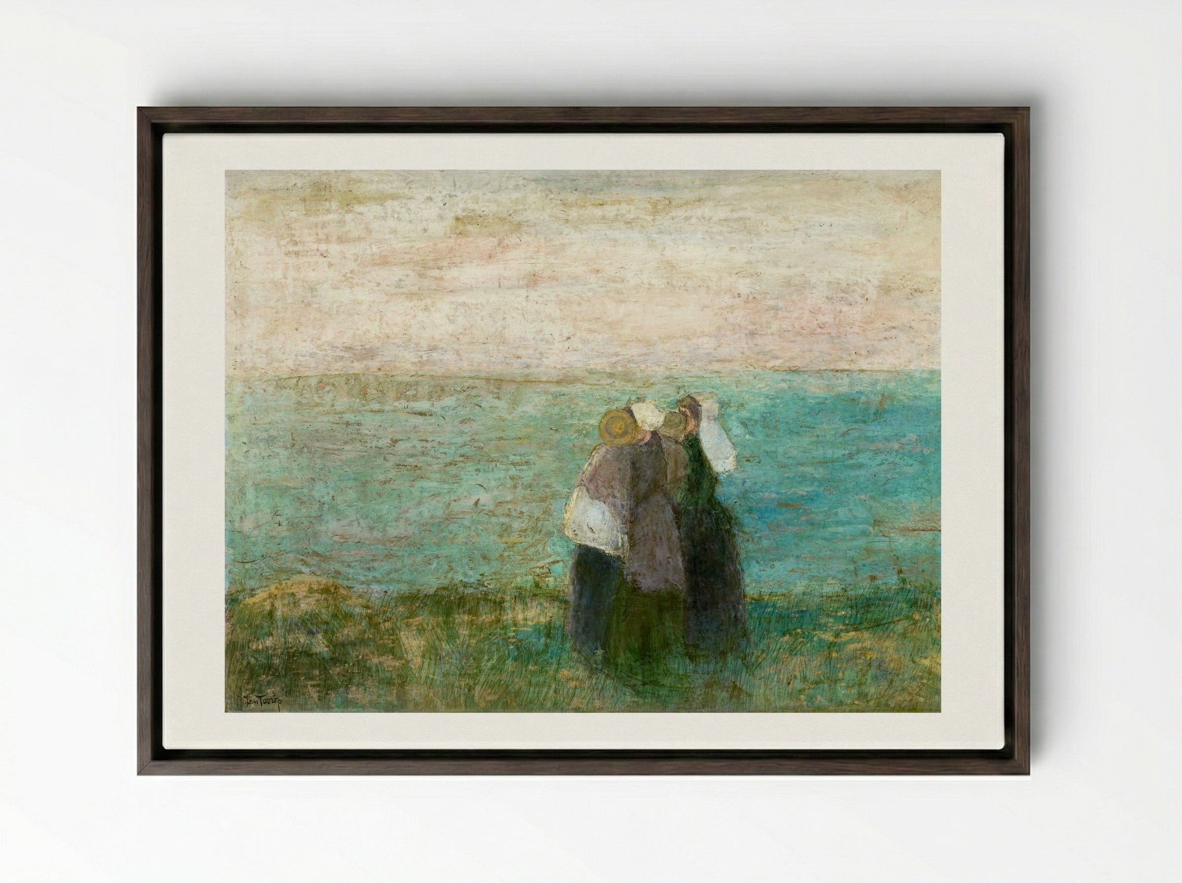 Women by the Sea - Jan Toorop - Framed Canvas Dark Wood