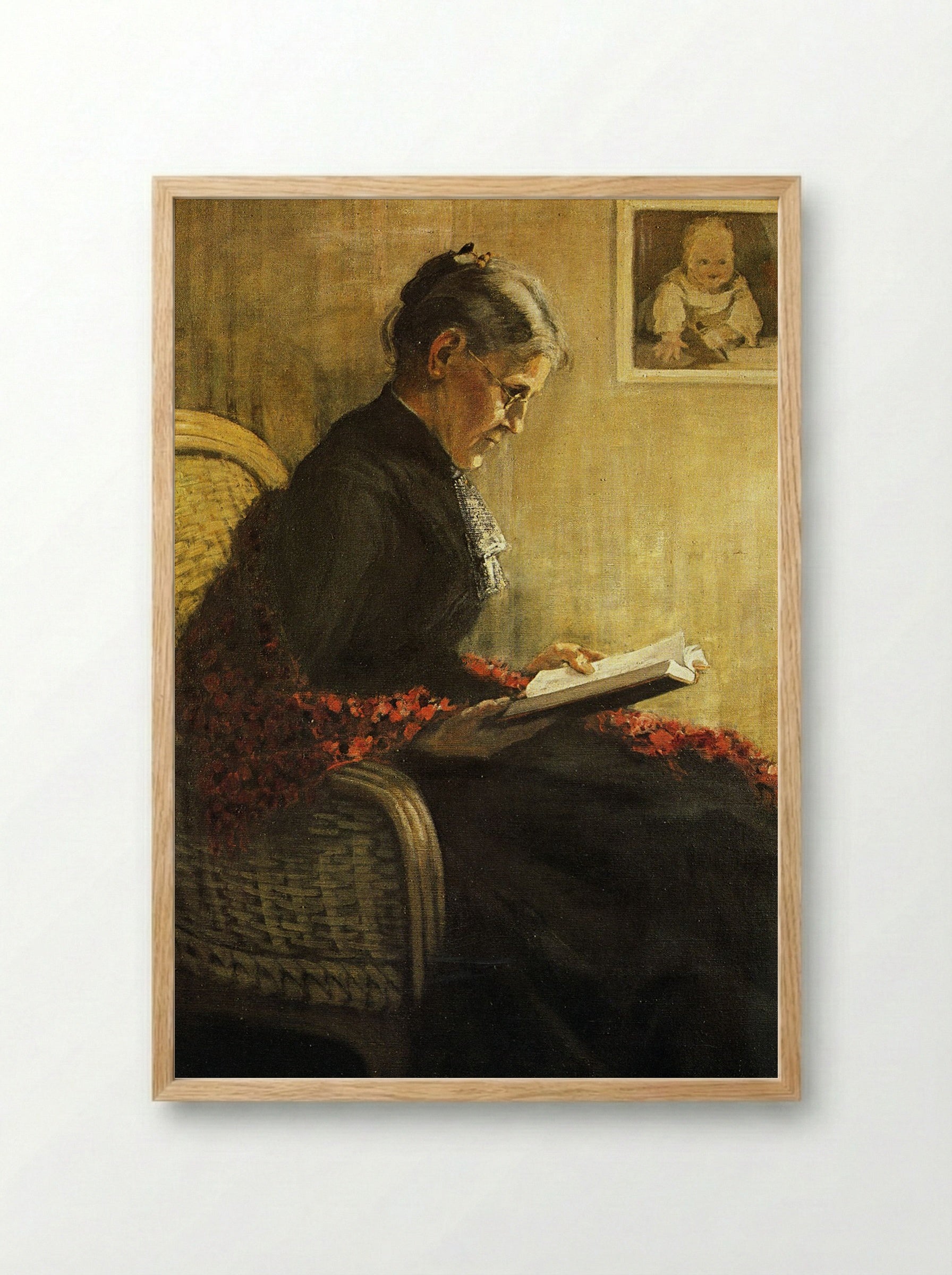 Arrangement in Grey and Black, Portrait of the Artist's Mother - James Abbott McNeill Whistler - Framed Print Wood
