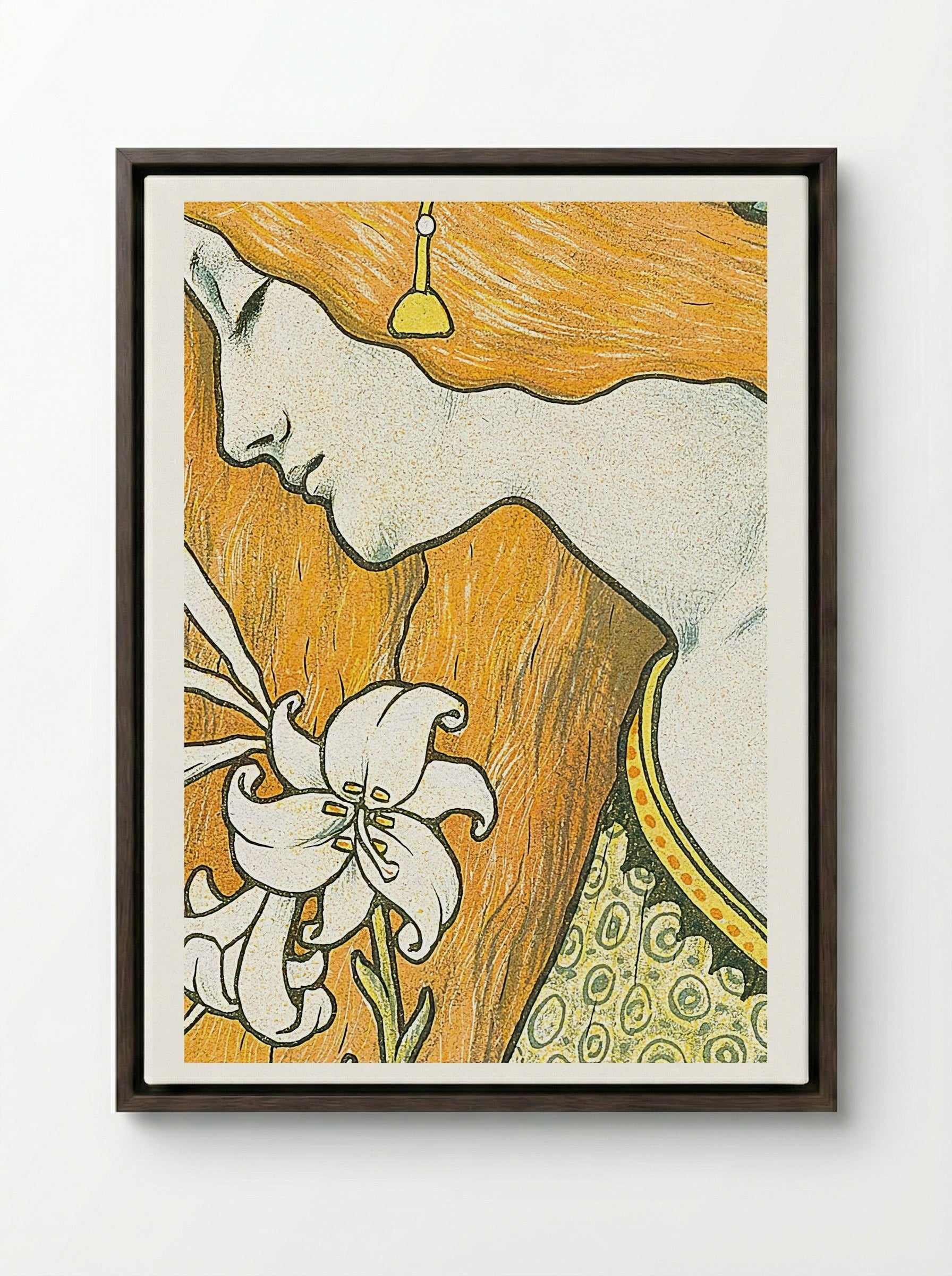 L'Ermitage - Paul Berthon - Framed Canvas Dark Wood