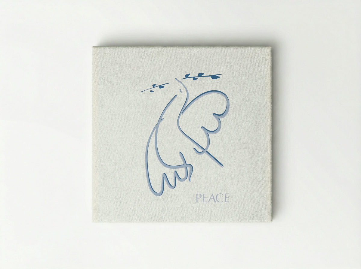 Peace (Dove with Olive Branch) - Fine Art Print - Canvas