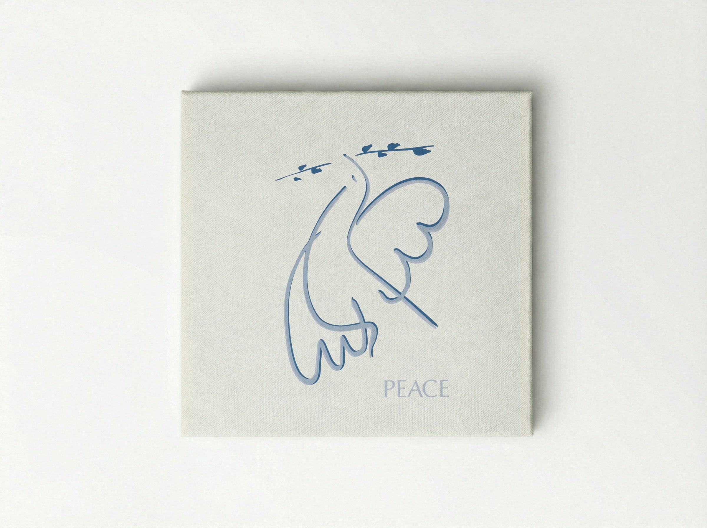 Peace (Dove with Olive Branch) - Fine Art Print - Canvas